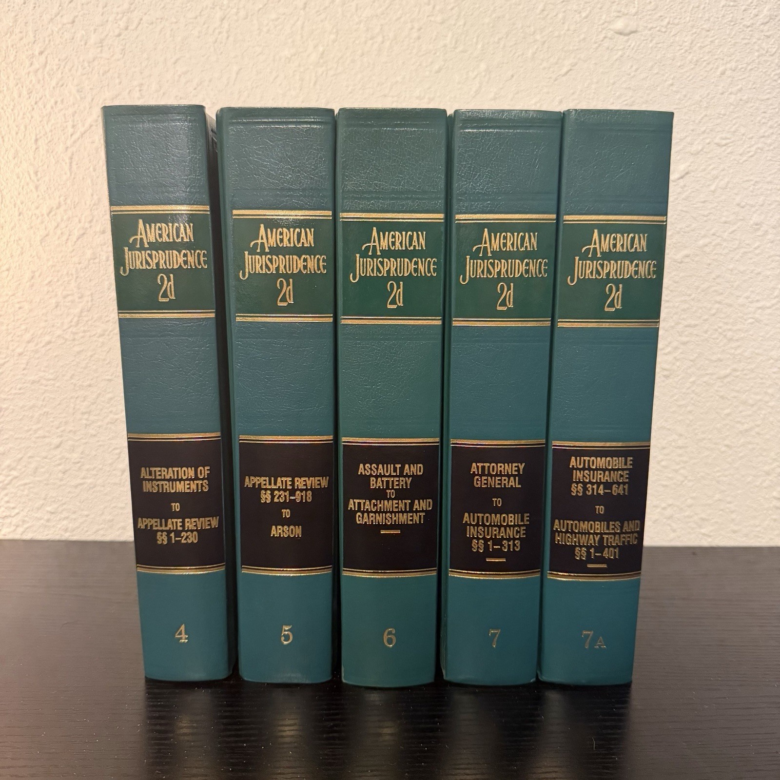 American Jurisprudence 2d Law Book Set Vol 4-7A Green Legal Library