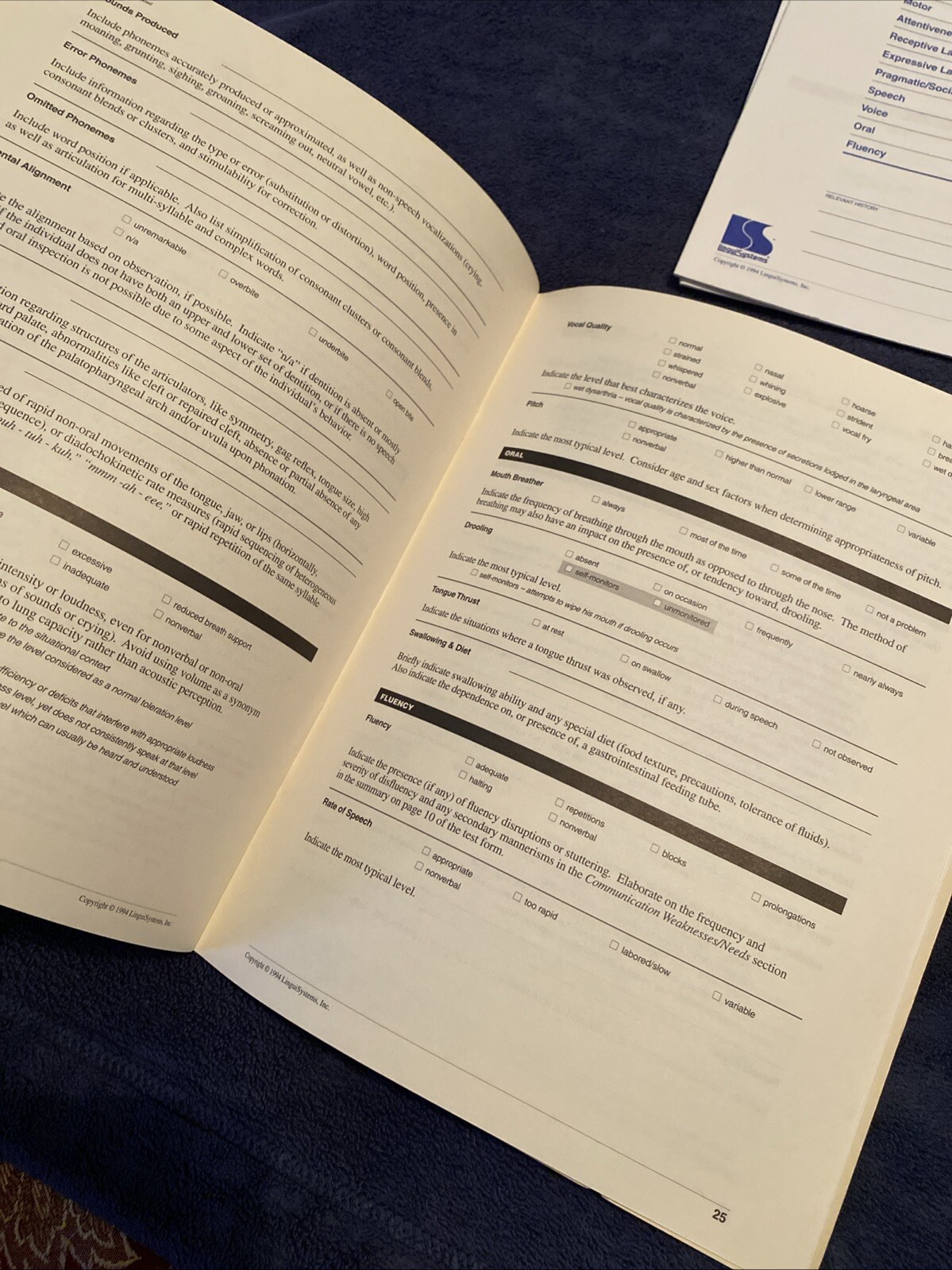 Functional Communication Profile+3 Test Protocol Forms/Speech-Language Pathology