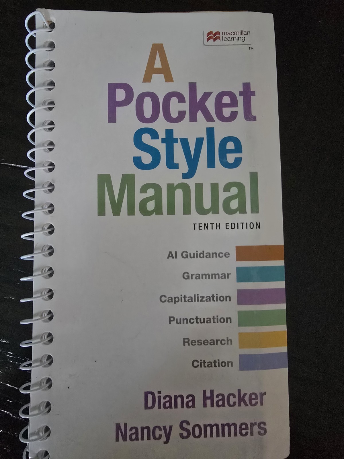 A Pocket Style Manual 10th Edition Diana Hacker Nancy Sommers