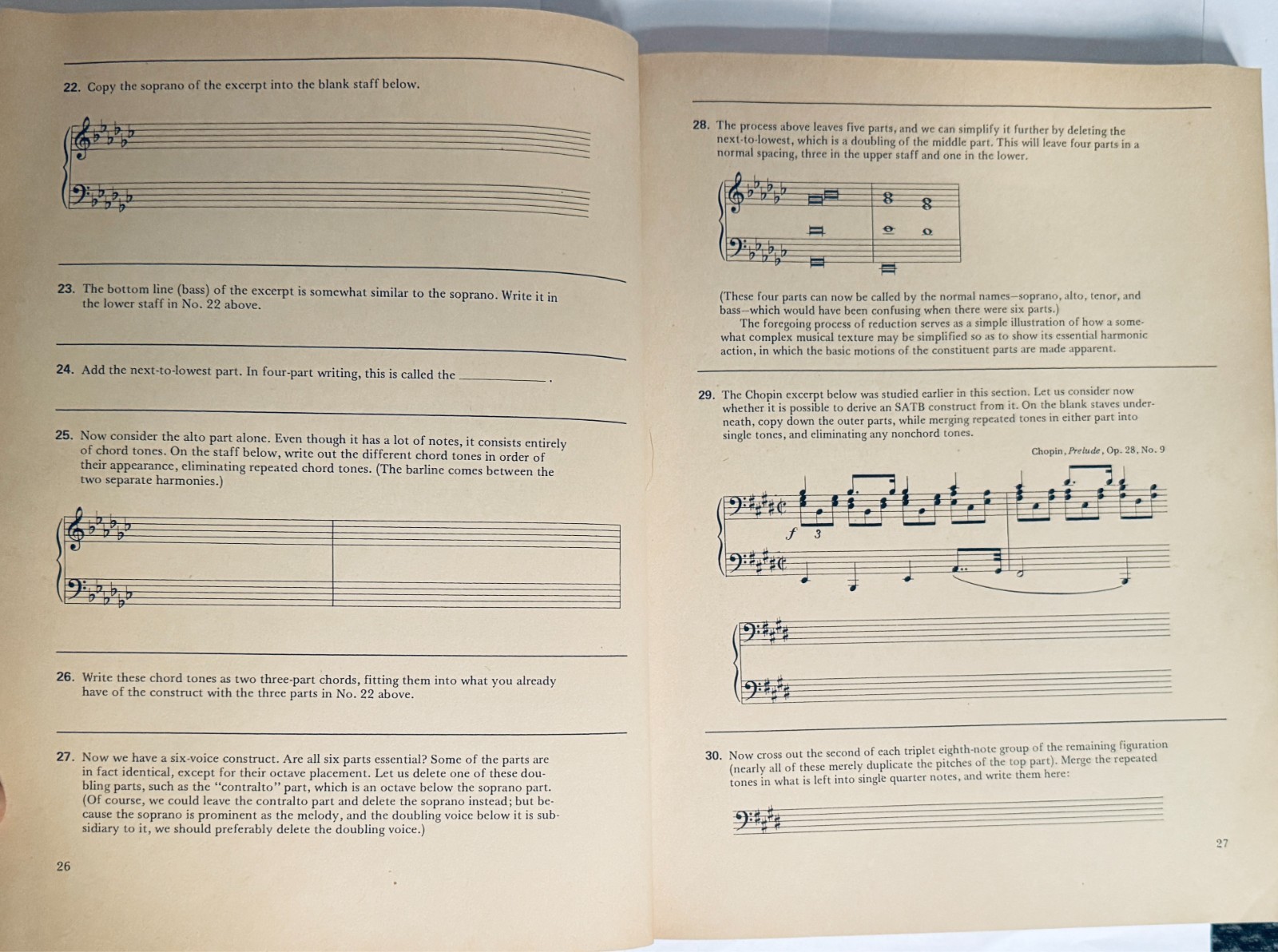 Workbook for Piston DeVoto Harmony Fourth Edition
