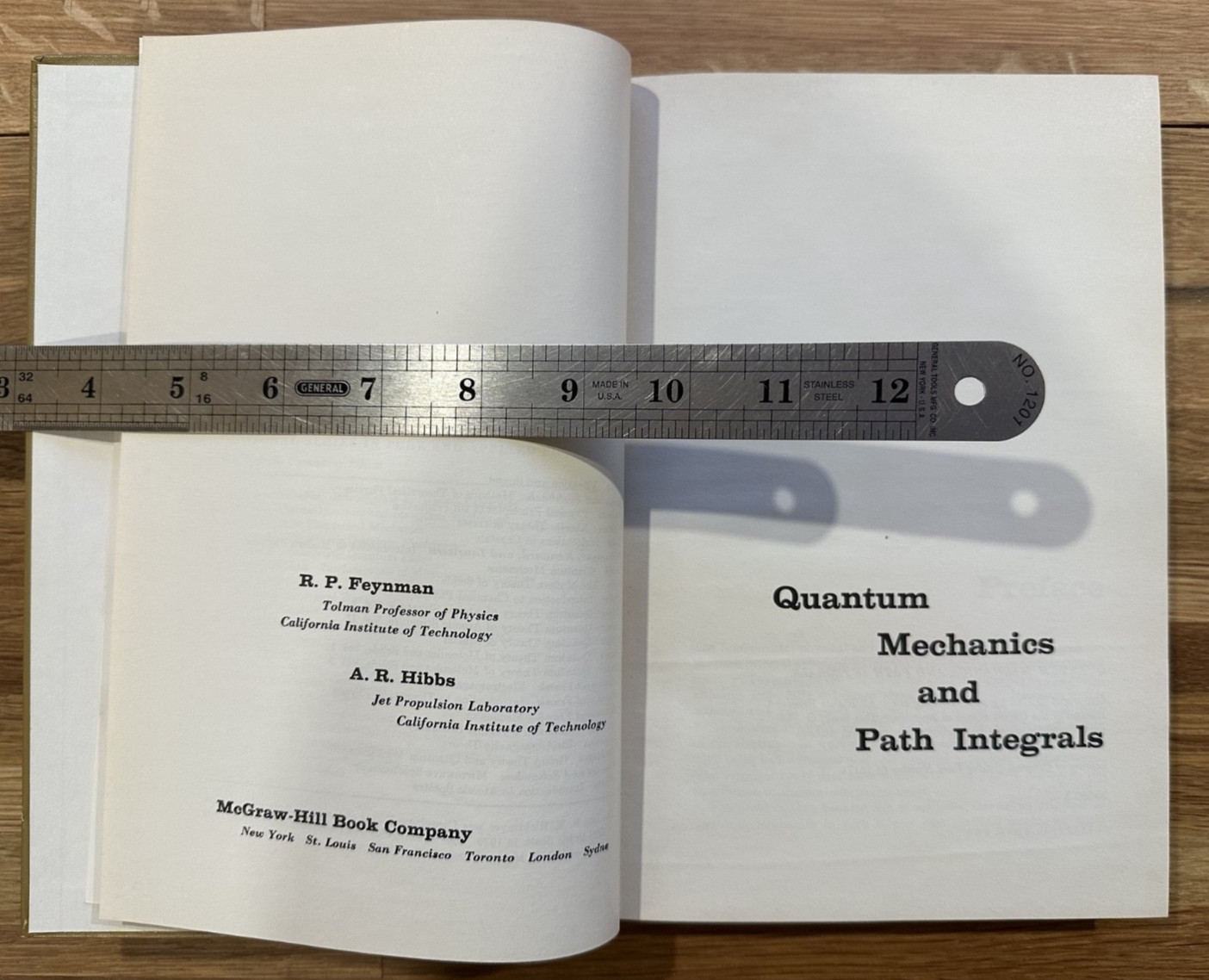 Quantum Mechanics and Path Integrals – Feynman & Hibbs 1st Edition 1965 HC