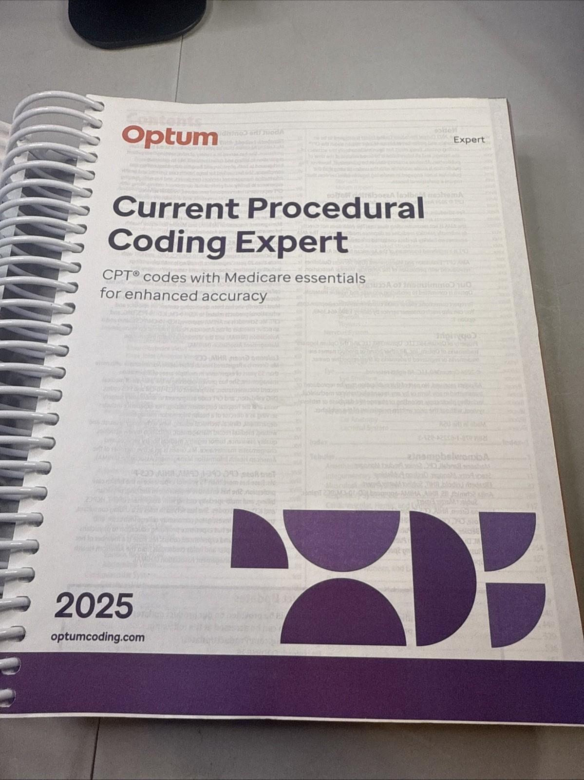 Optum 2025 Current Procedural Coding Expert: CPT Codes Medicare Textbook
