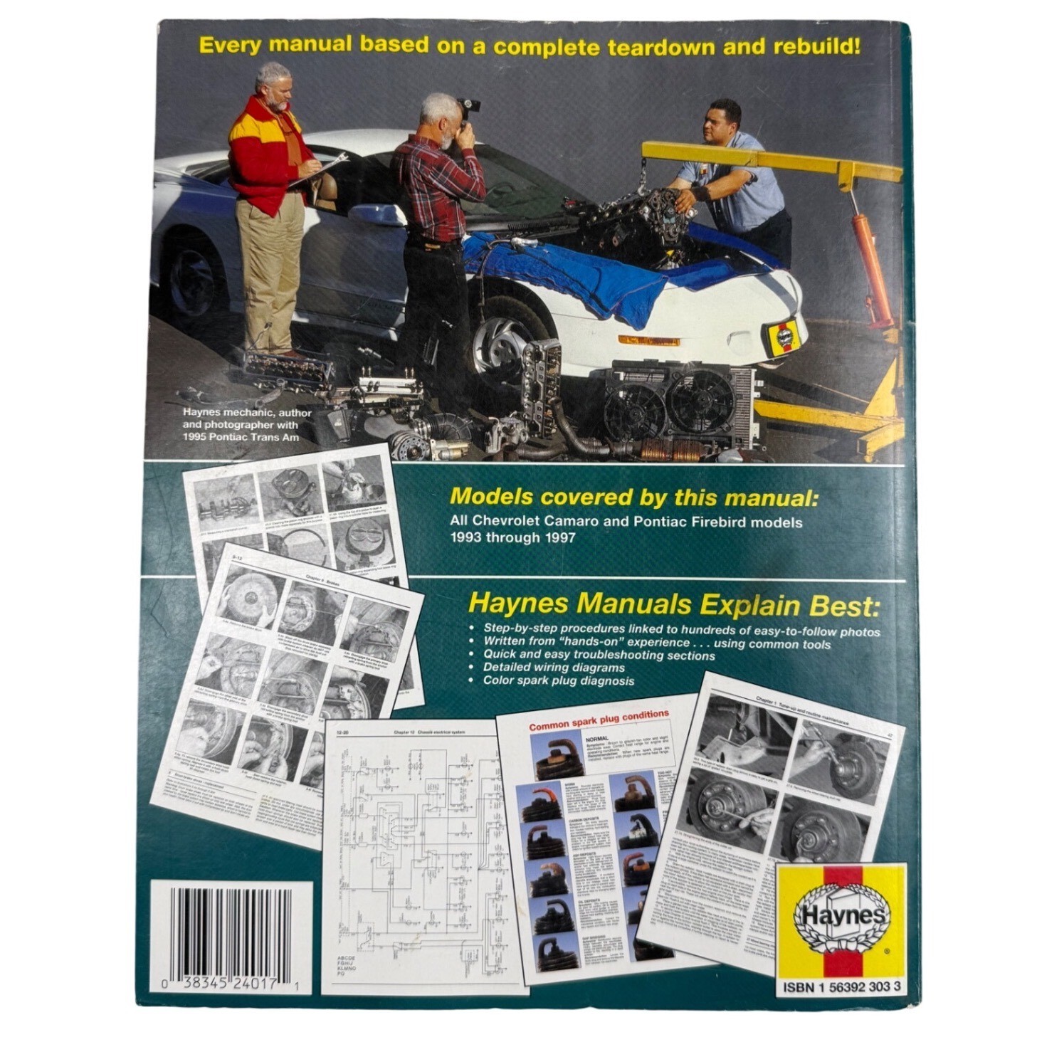Haynes Chevrolet Camaro Pontiac Firebird 1993- 1997 Auto Repair Manual 24017