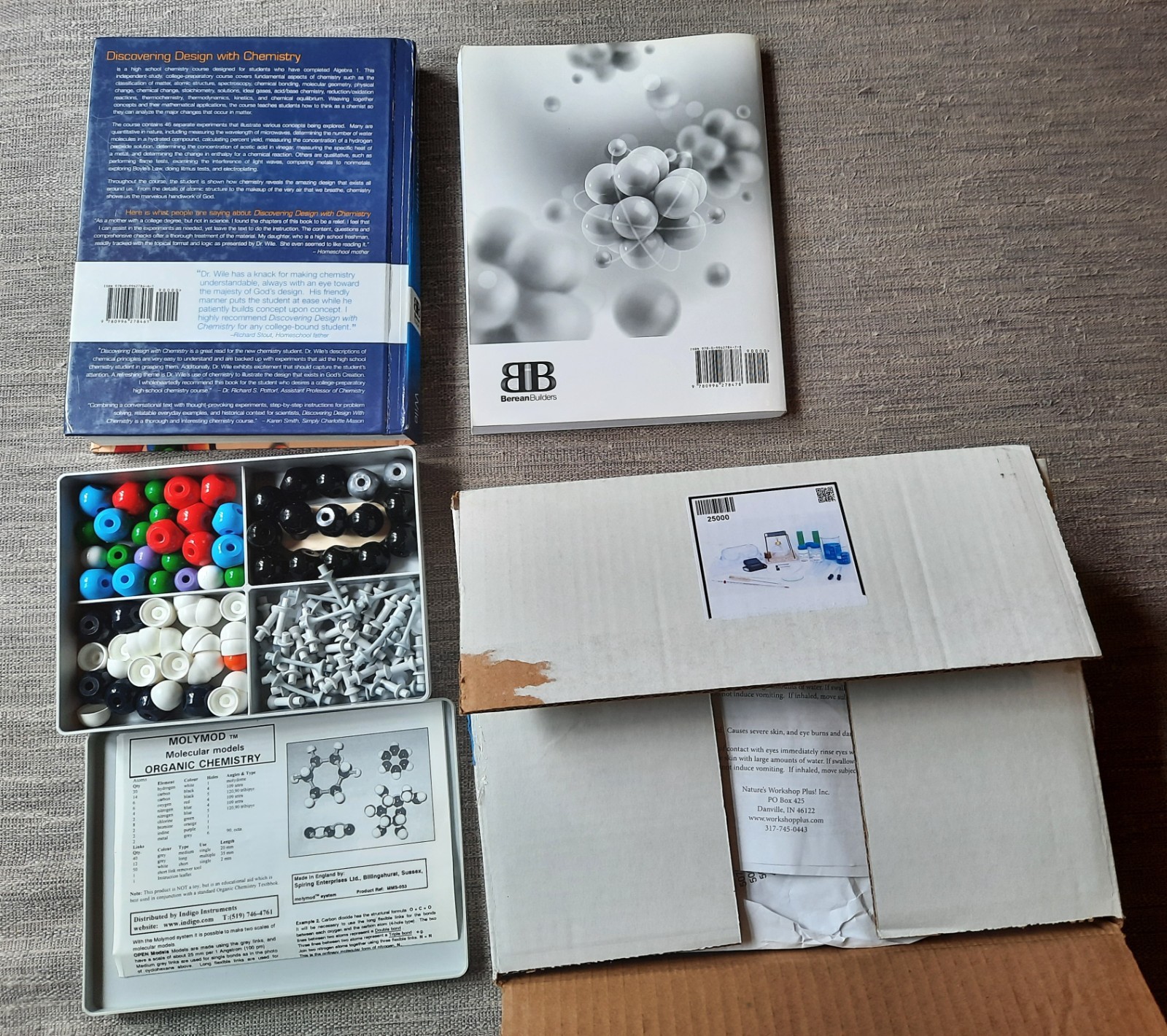 Discovering Design with Chemistry Text, Answer Key, Lab Kit & molecular model