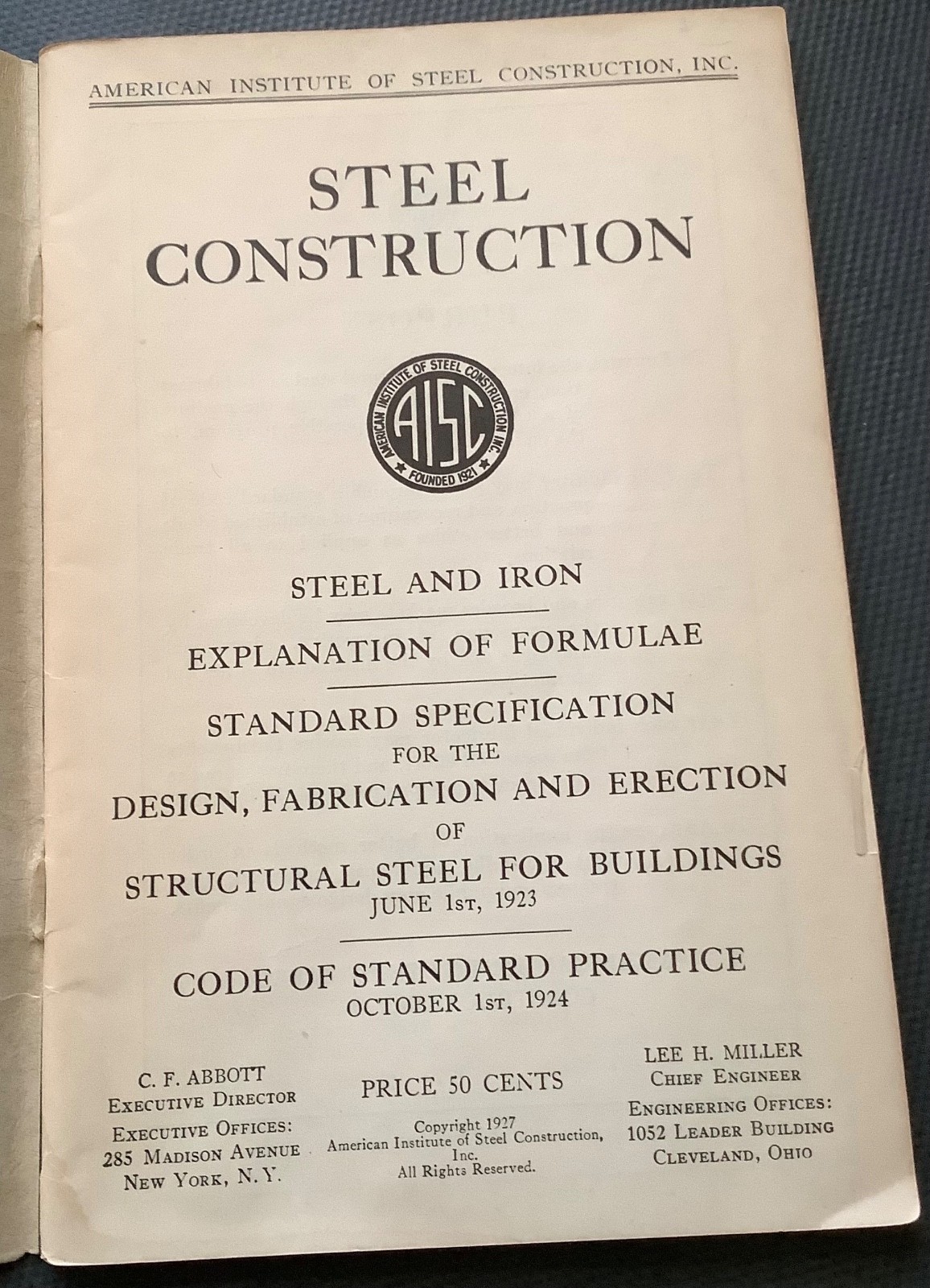Vintage Lot 2 civ engr texts ACI318-47 & AISC stl const pre-1st ed 1927, softcov