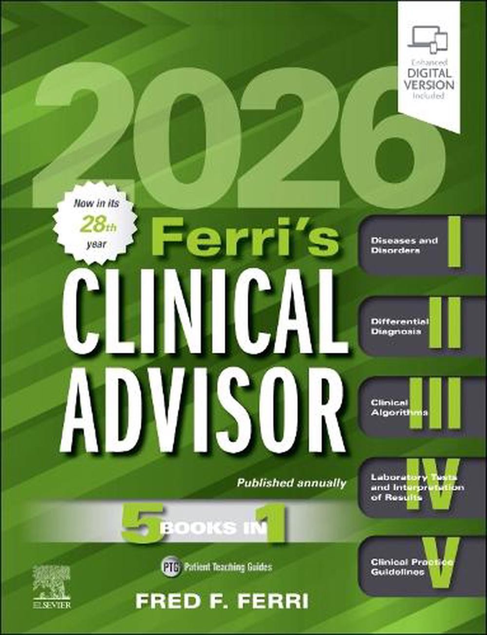 Ferri’s Clinical Advisor 2026: 5 Books in 1 by Fred F. Ferri Hardcover Book