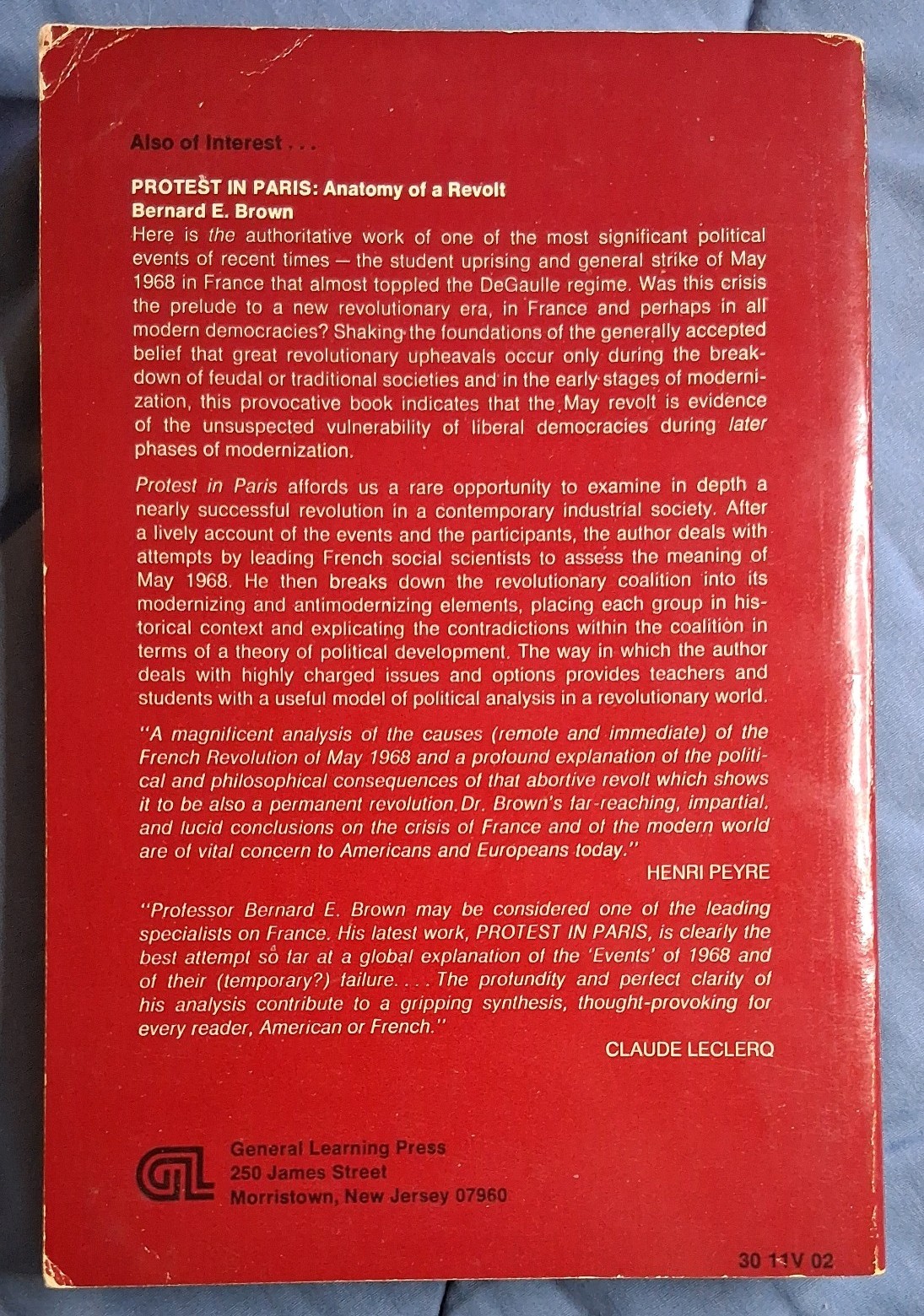 Interpretations of Fascism A. James Gregor 1974 Paperback General Learning Press