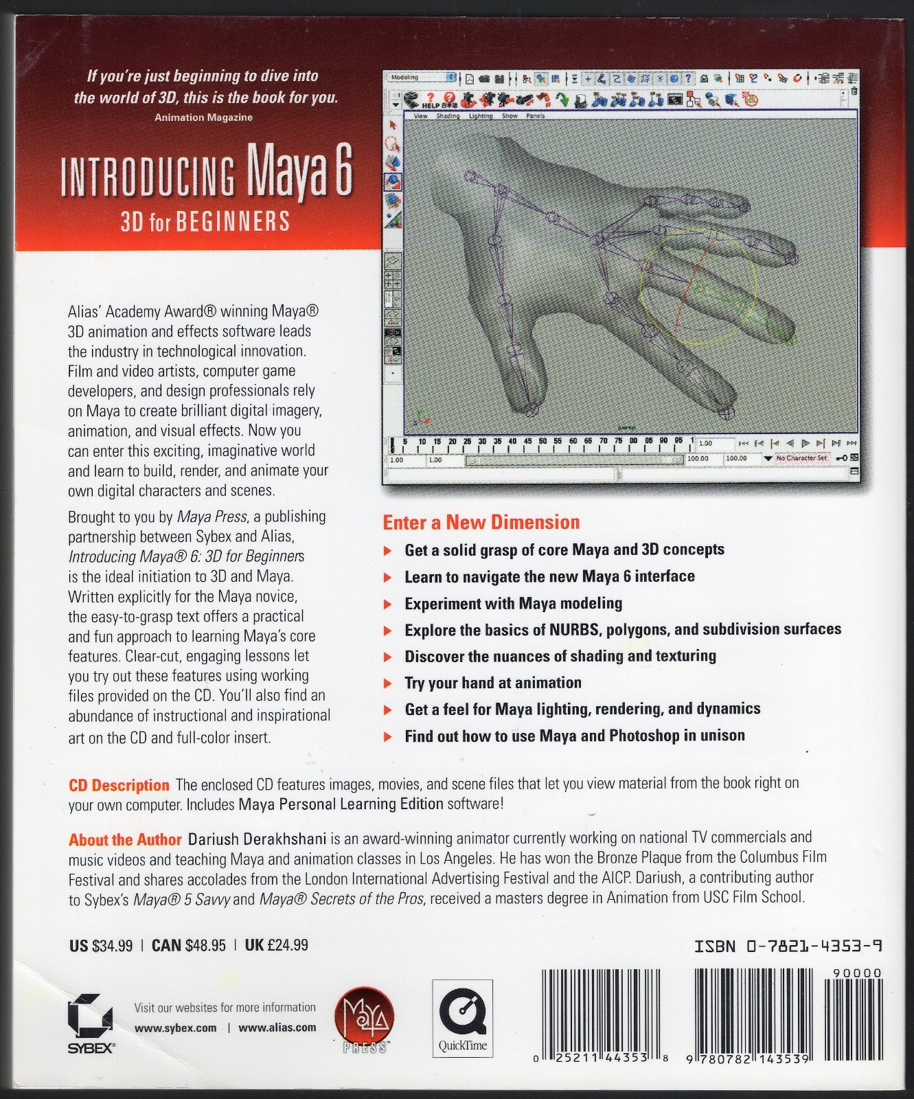Introducing Maya® 6 : 3D for Beginners by Dariush Derakhshani (2004, Trade PB)