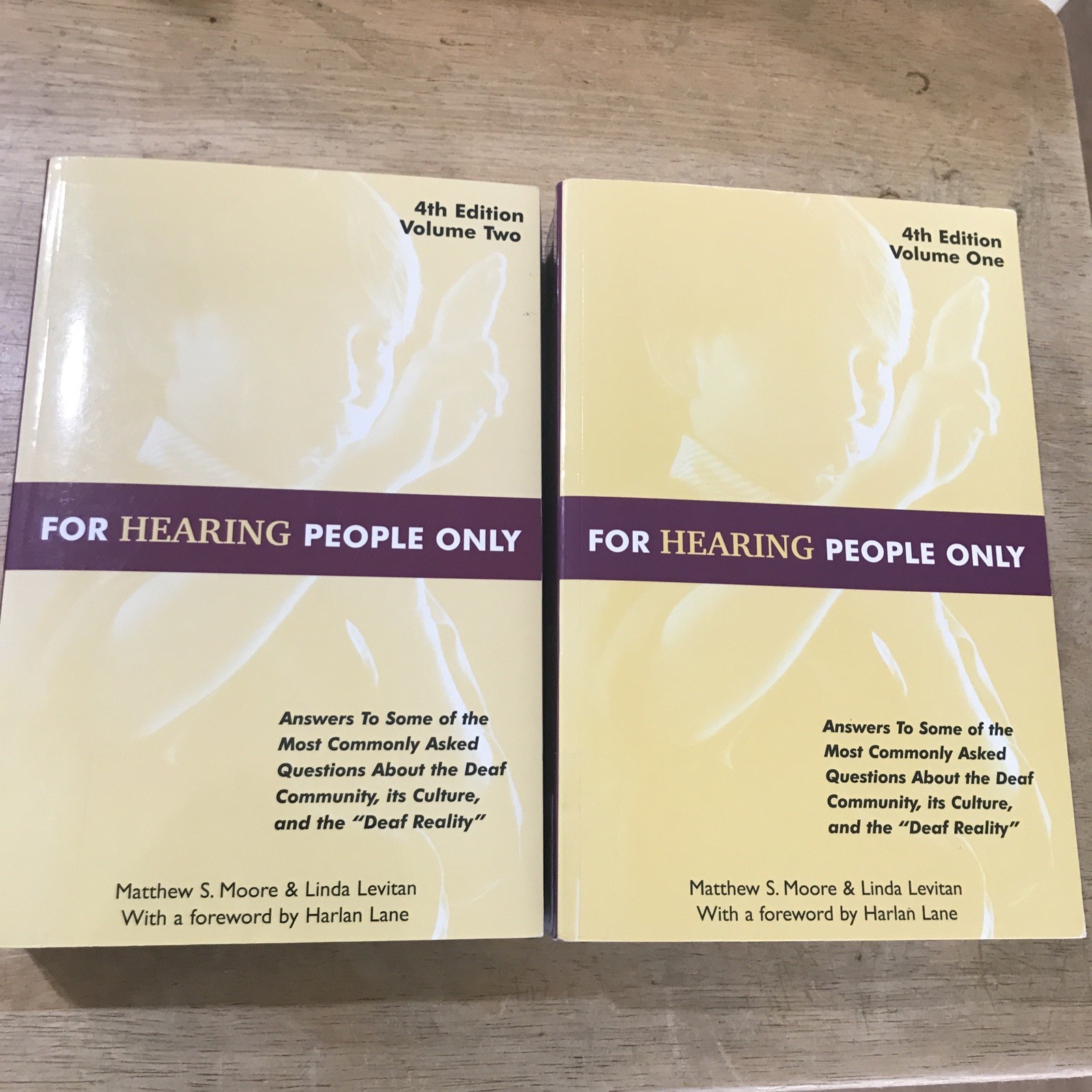 For Hearing People Only 4th Edition SET Volume 1 and 2 Deaf Life Press MOORE