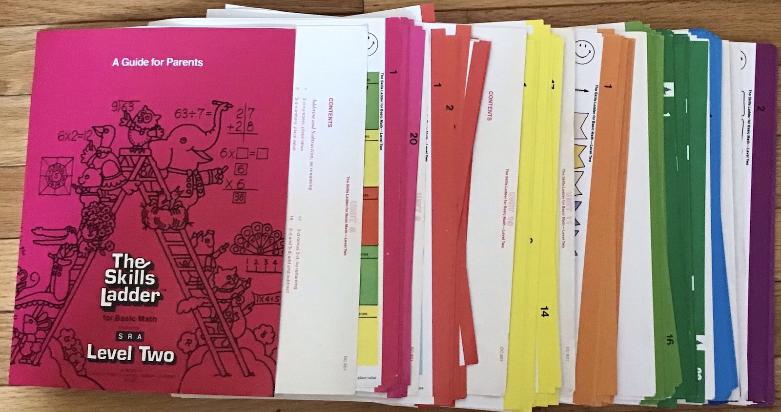 SRA Math Kit Level 2 Ages 6-8 Enrichment Homeschool 288 Cards &Answers Grade 2-3