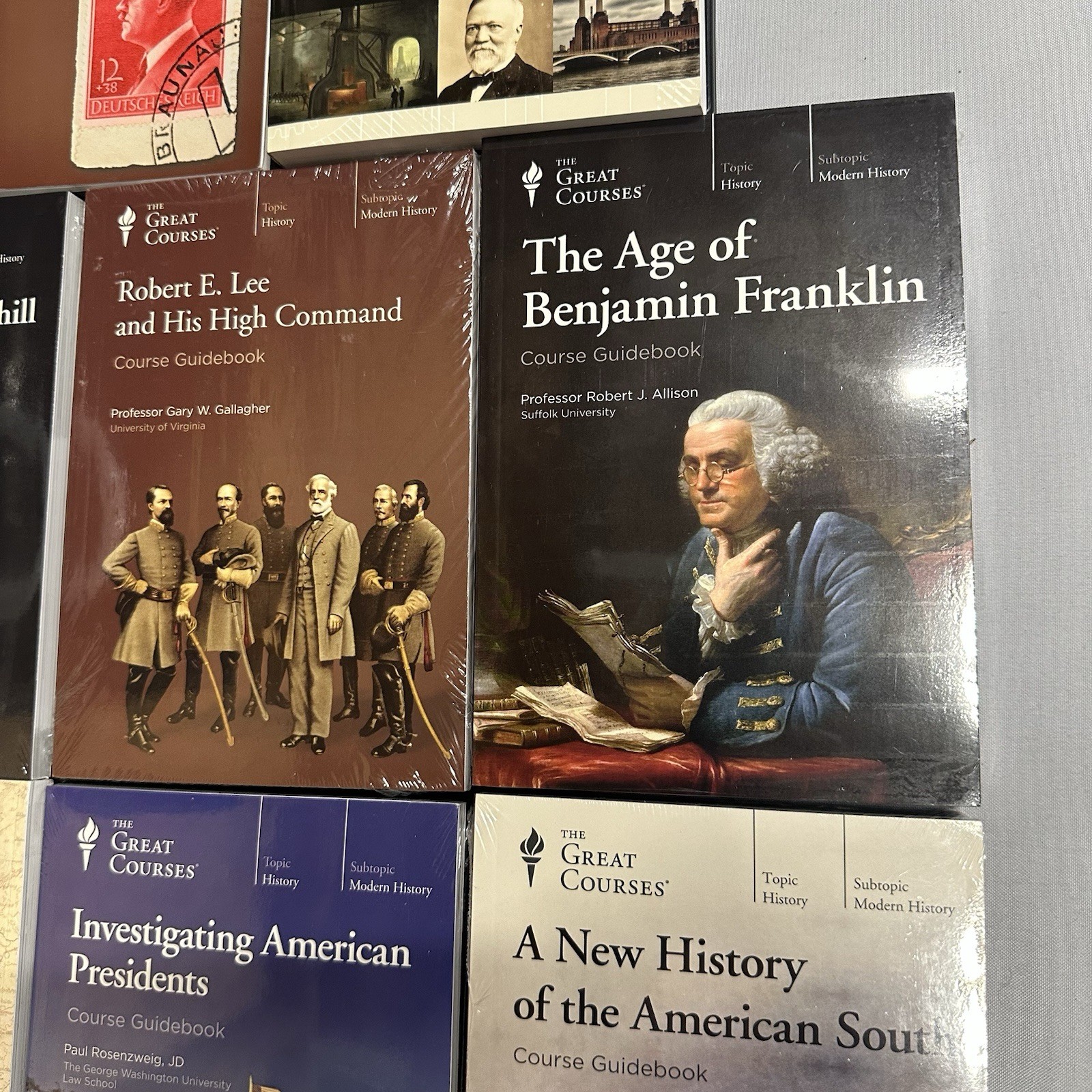 Great Courses Modern History DVD & Book Lot 8 Ben Franklin Robert E Lee Hitlers