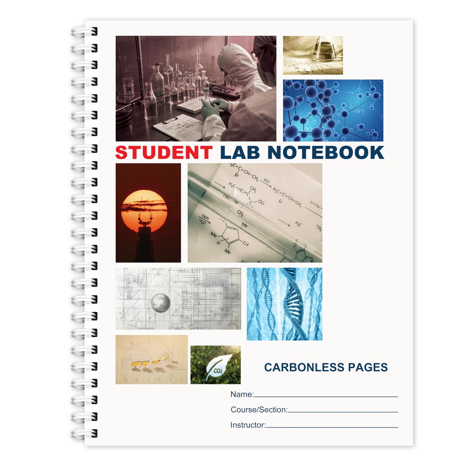 Carbonless Lab Notebook – 8.5″ x 11″ Chemistry Notebook with 50 Sets of Pages…