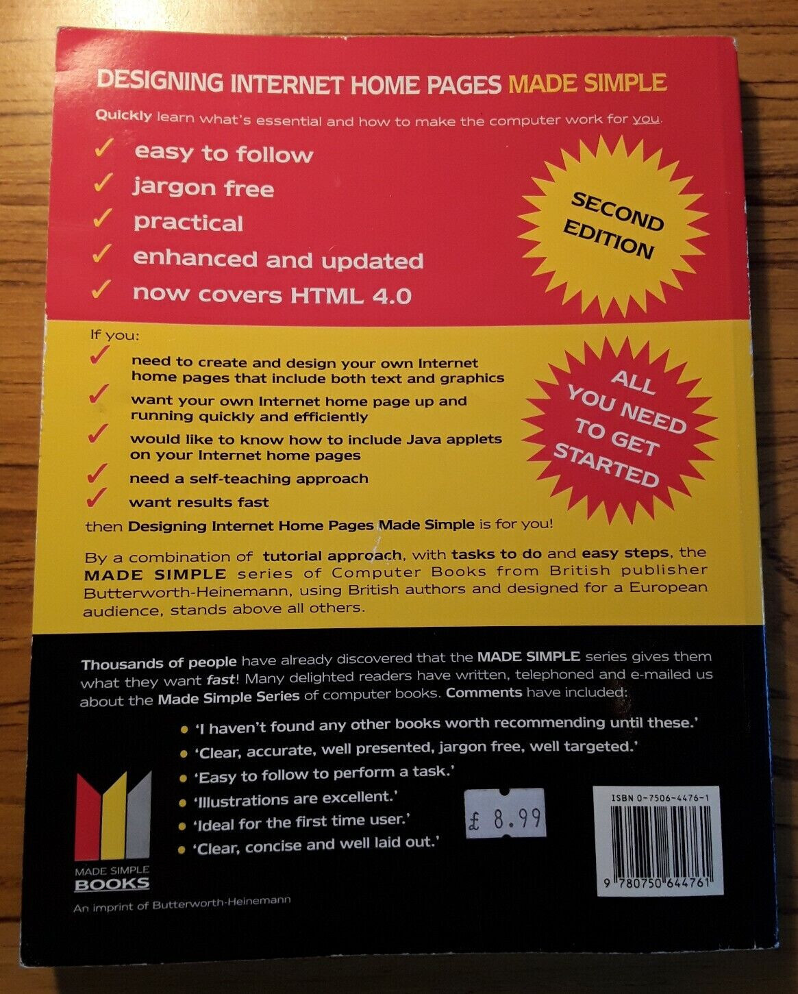 Designing Internet Home Pages Made Simple (Made Simple Computer) By Lilian Hobb
