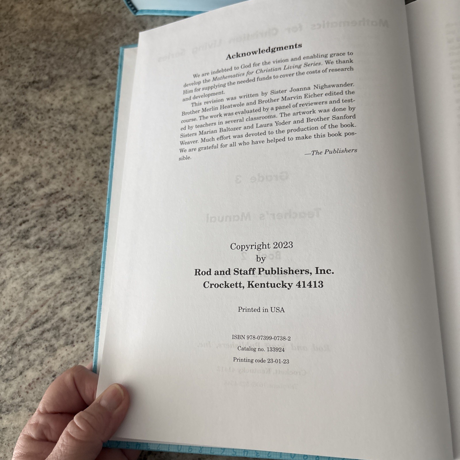 Exploring Arithmetic Grade 3 Teacher’s Manual Books 1 And 2 Rod And Staff