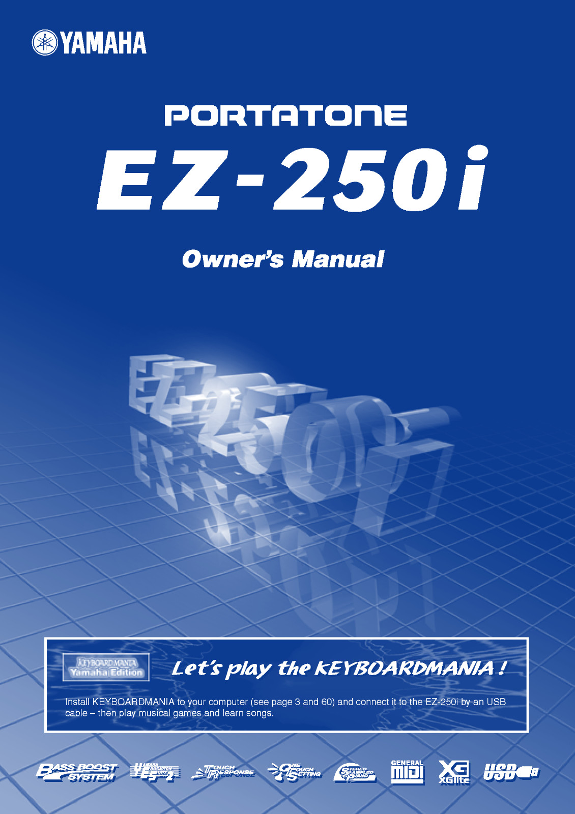 Yamaha EZ-250i Instruction Manual: 88 Pages & Protective Covers!