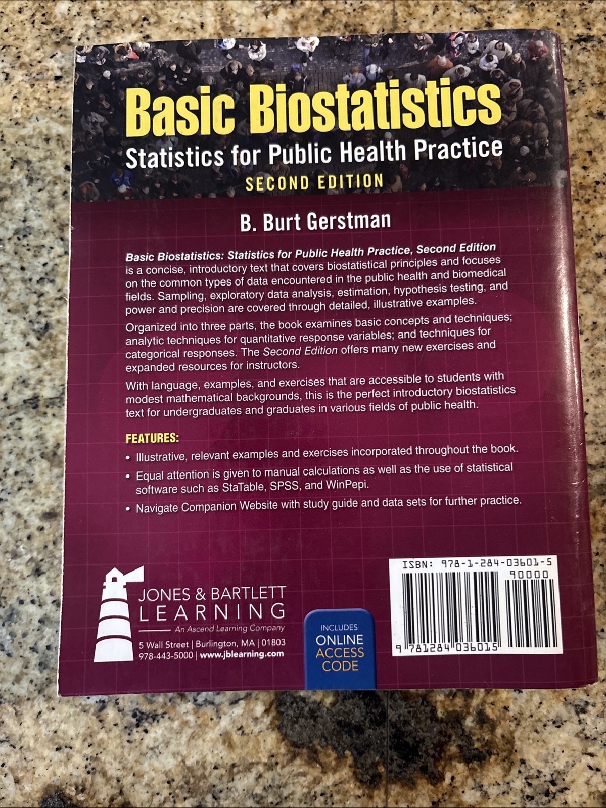 Basic Biostatistics 2nd Edition Paperback Access Code Gerstman Textbook