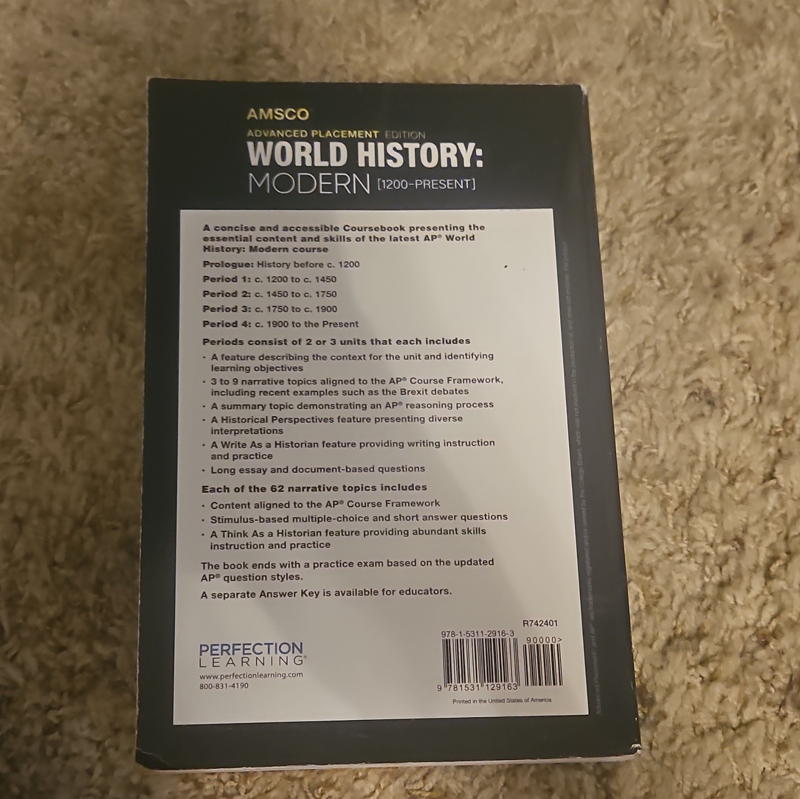 AMSCO AP World History: Modern 1200-Present 2019 TPB McCannon Illustrated