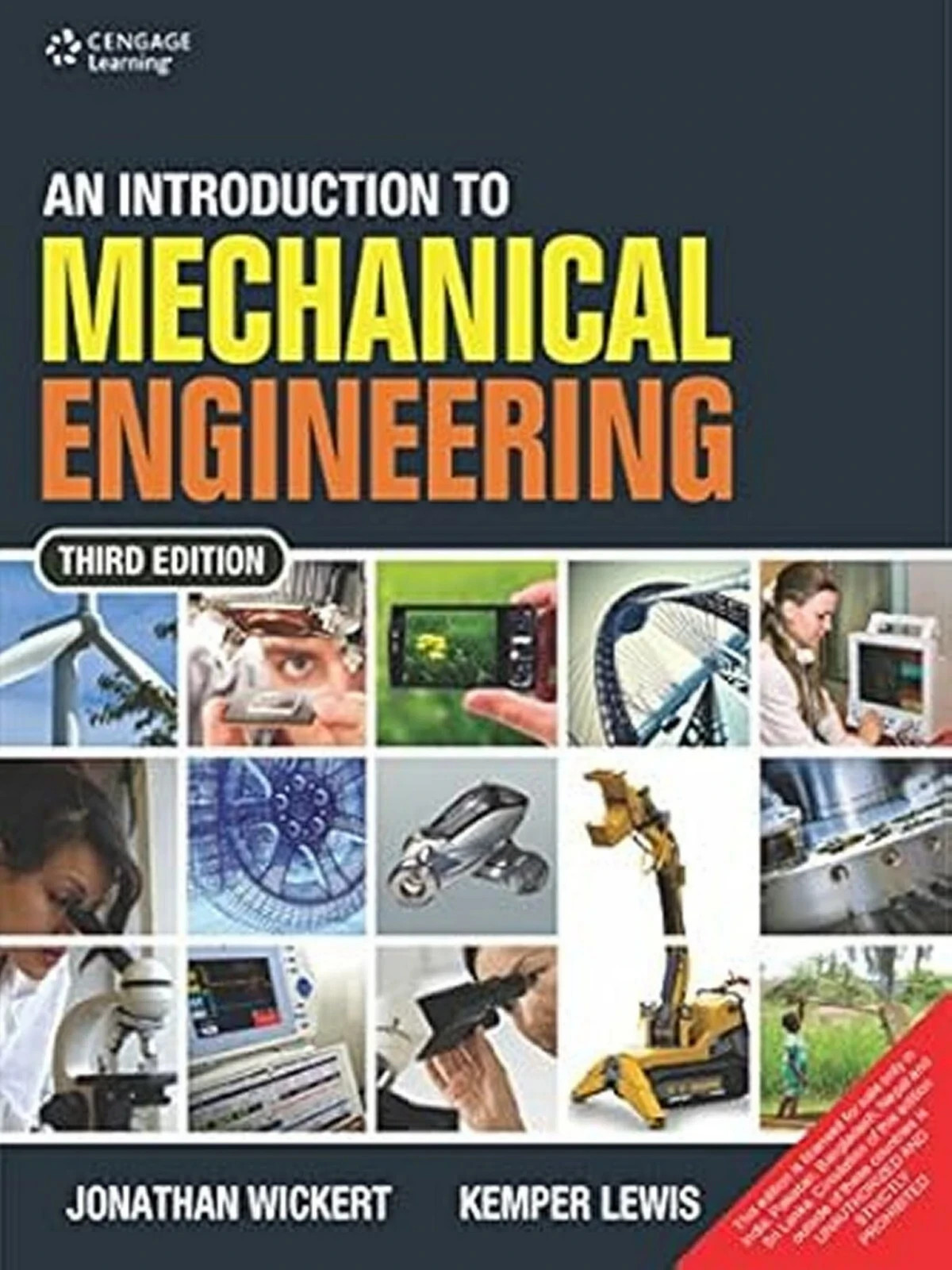 An Introduction to Mechanical Engineering by Wickert 3RD INTL ED 9788131527153