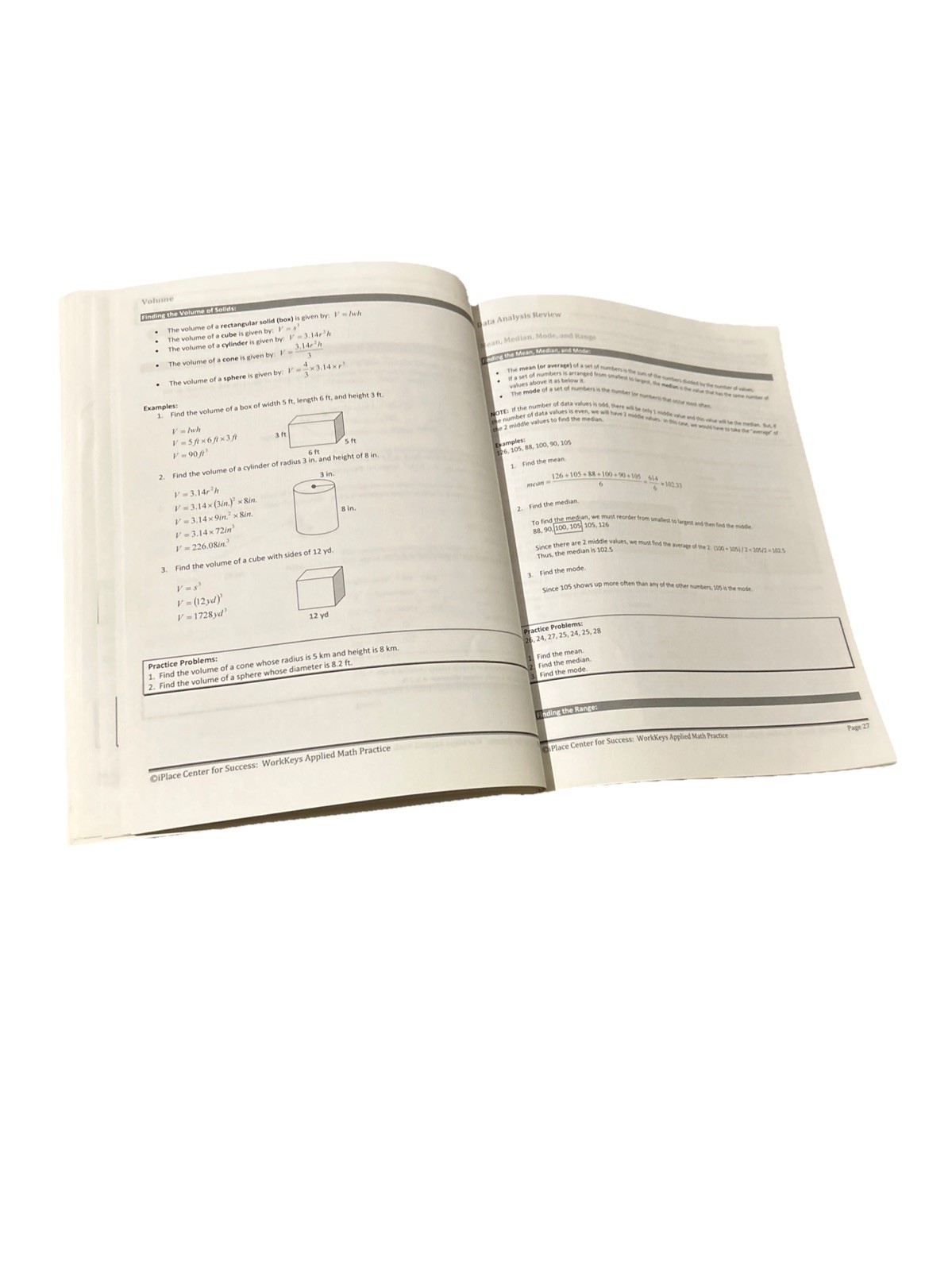 Workkeys Test [NCRC] Applied Math Practice Test Book: Study Guide for Preparatio