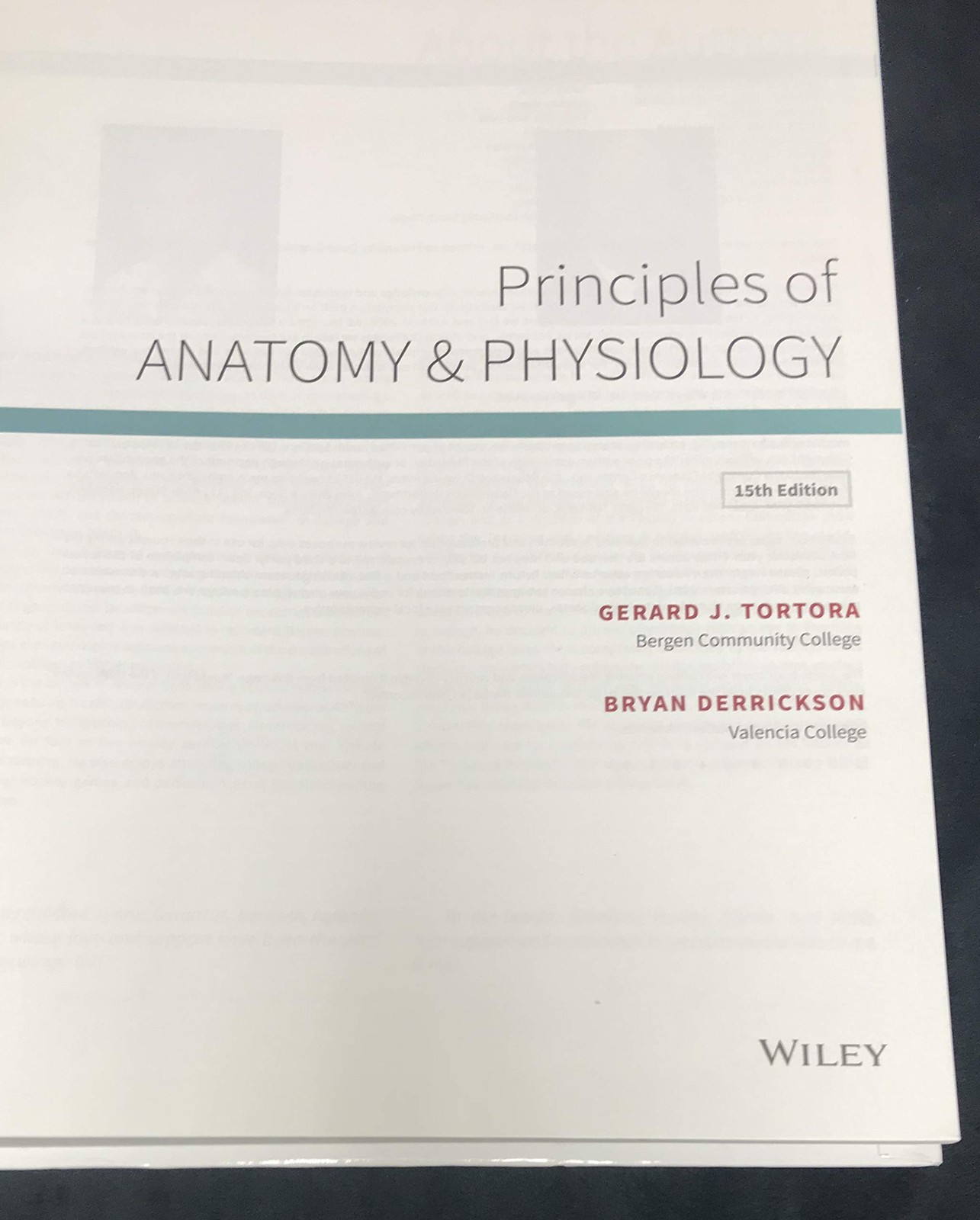 Principles of Anatomy & Physiology 15th Edition Hardback