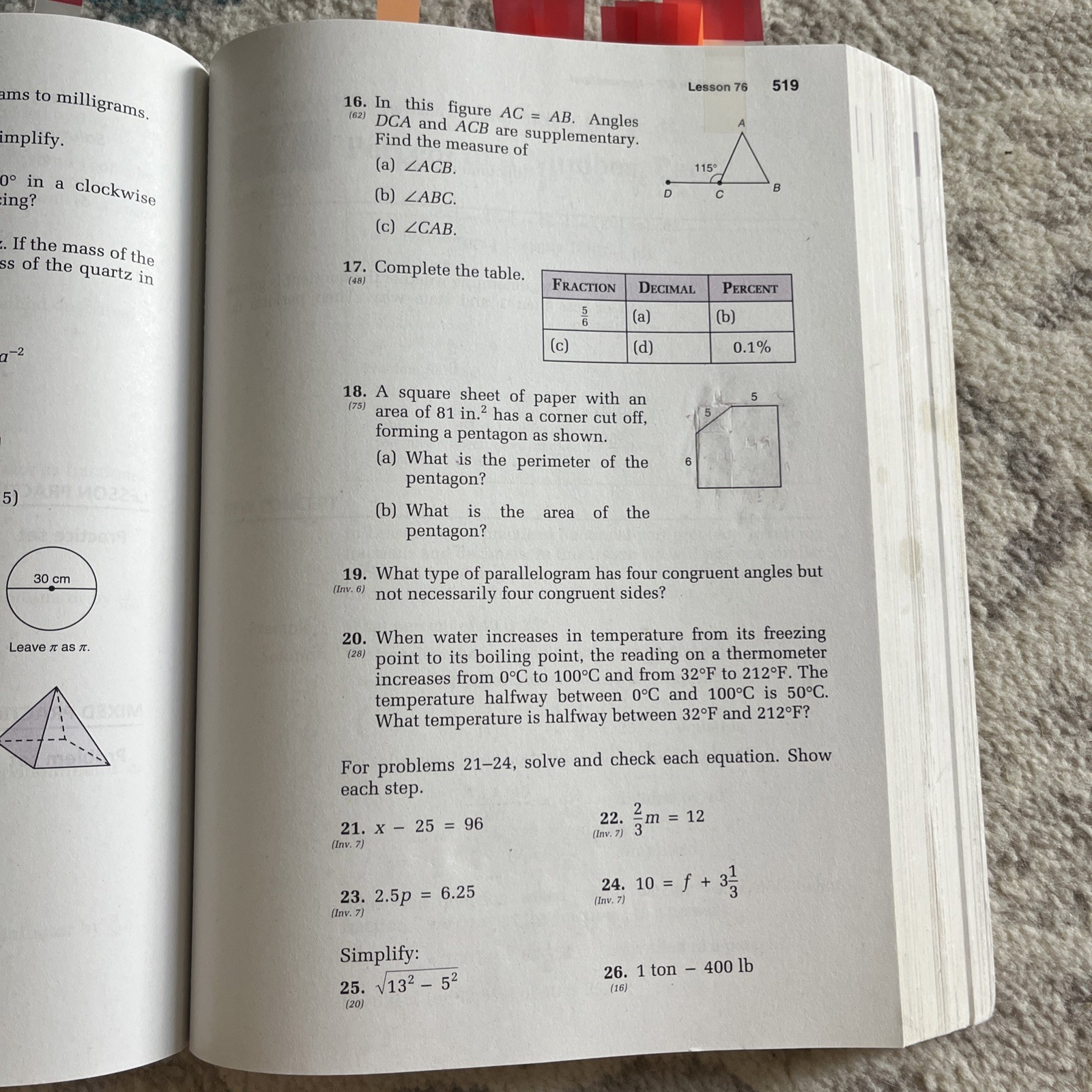 Saxon Math Homeschool 8/7 Student Textbook with Pre-Algebra (2005 Paperback)