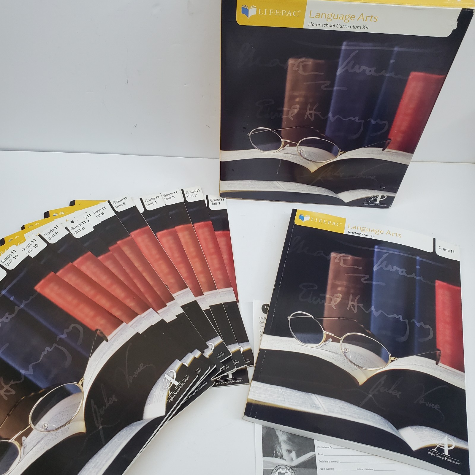 Lifepac Language Arts Grade 11 Complete Set Teacher’s Guide 10 Units Alpha OMEGA