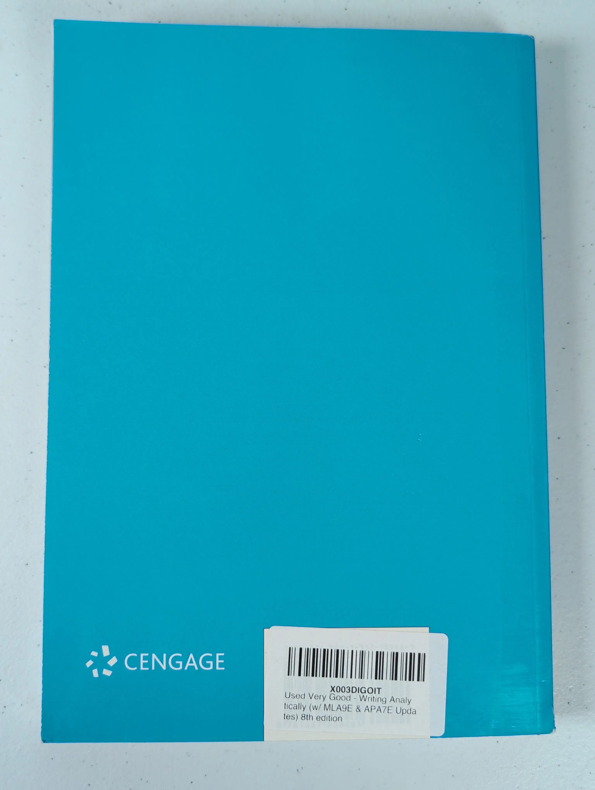 Cengage Writing Analytically 8th Edition Rosenwasser Stephen Textbook Paperback