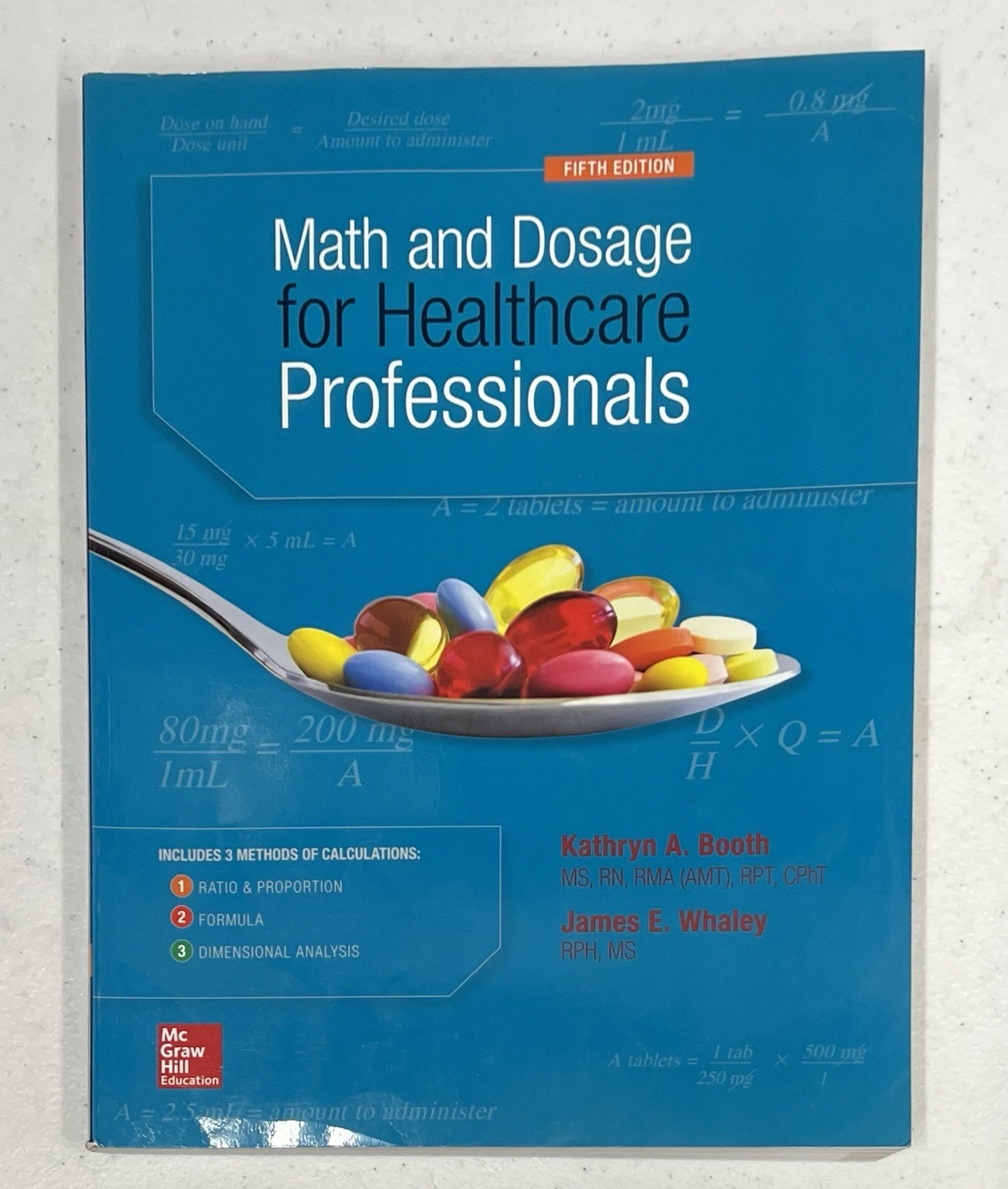 MATH AND DOSAGE CALCULATIONS FOR HEALTHCARE 5th edition Booth Whaley-with code