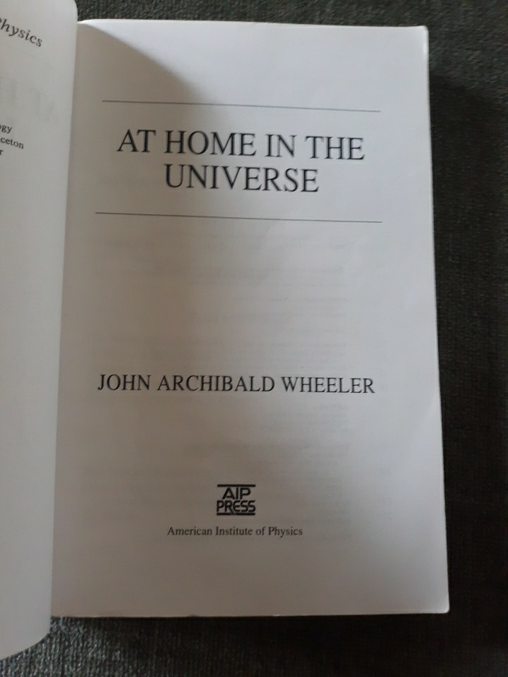 Masters of Modern Physics Ser.: At Home in the Universe by John A. Wheeler…