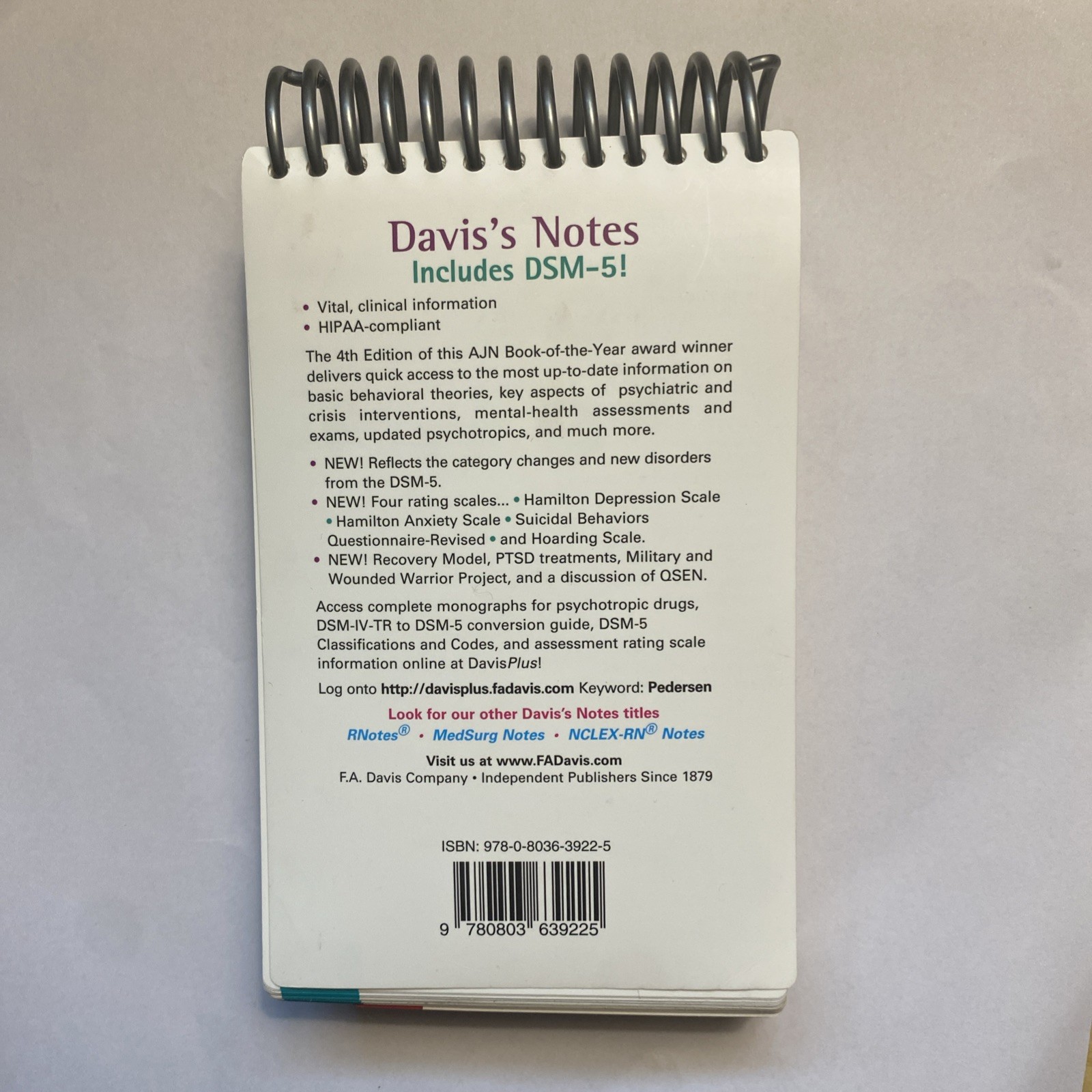 PsychNotes : Clinical Pocket Guide Spiral Darlene D. Pedersen