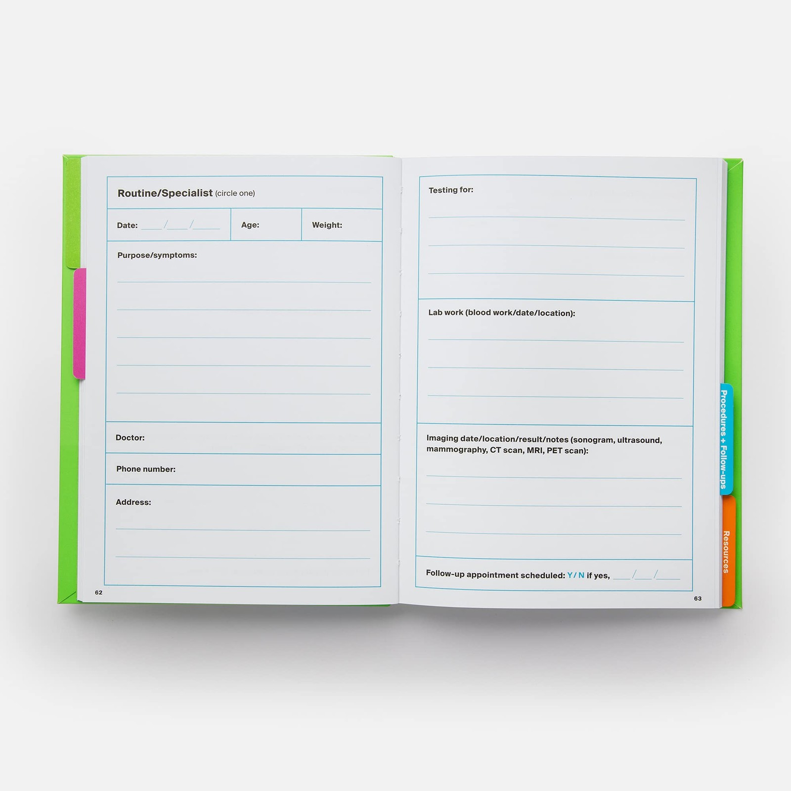 My Health Record: A Journal for Tracking Doctor’s Visits, Medications, Test Resu