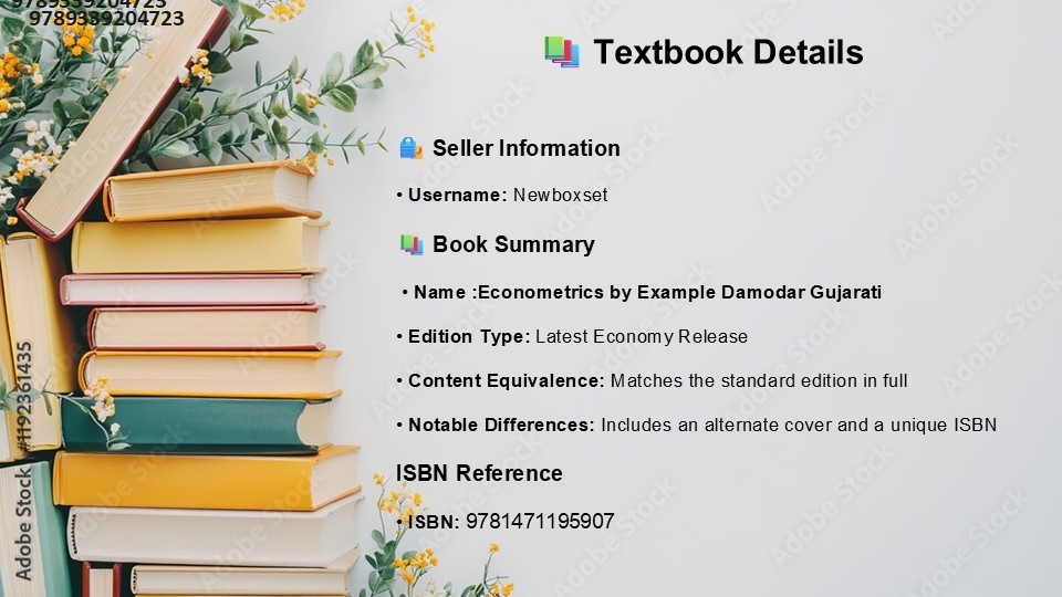 Econometrics by Example Damodar Gujarati 2ND INTL ED 9789354356117