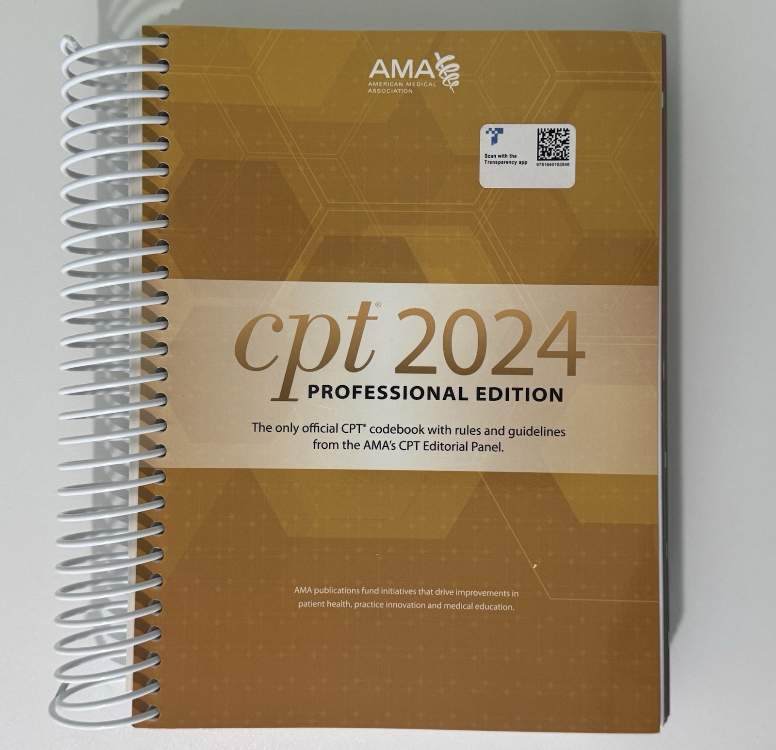 AMA CPT 2024 Spiral Medical Coding Official Codebook