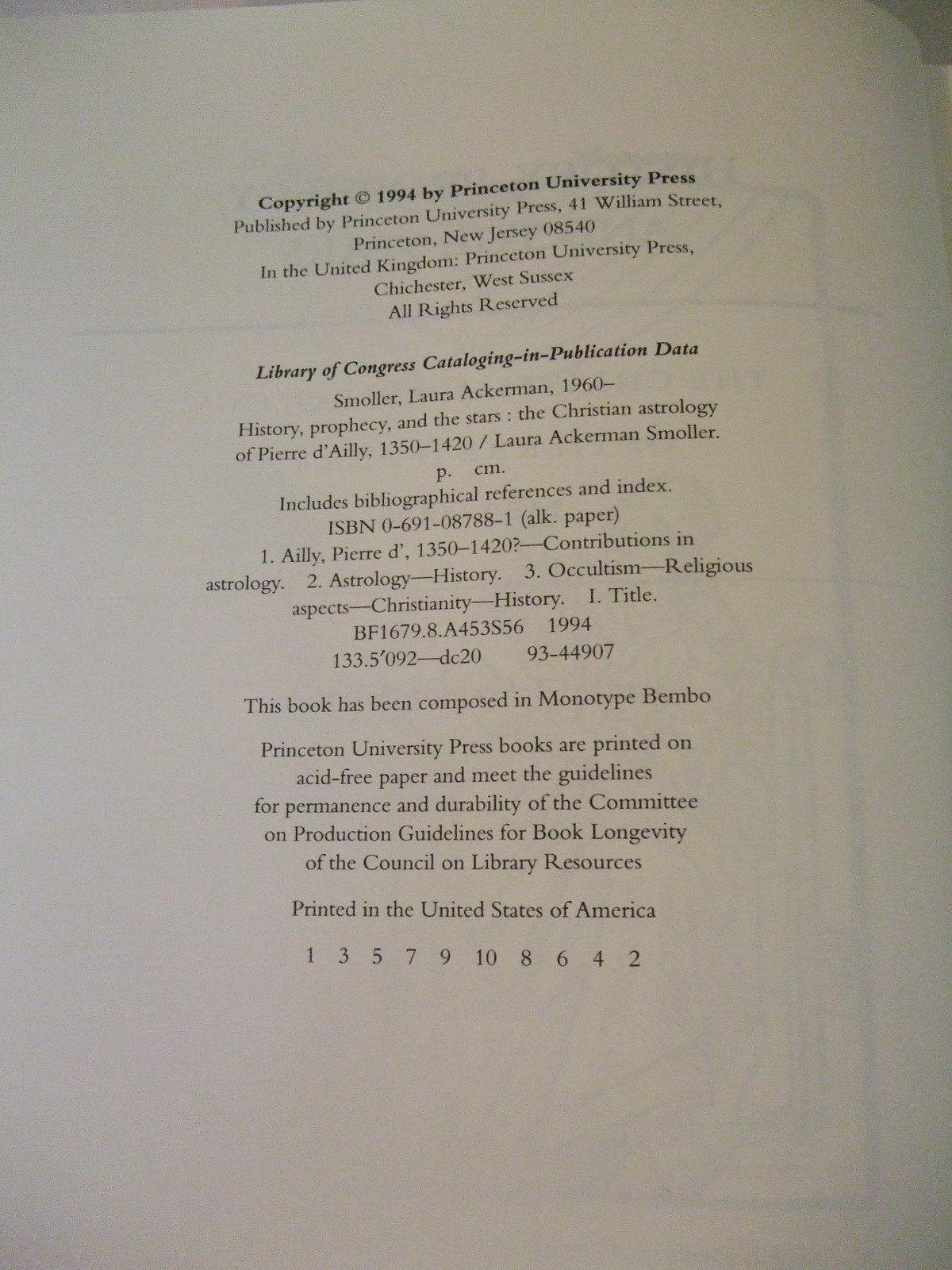 History, Prophecy, and the Stars: The Christian Astrology of Pierre D’Ailly
