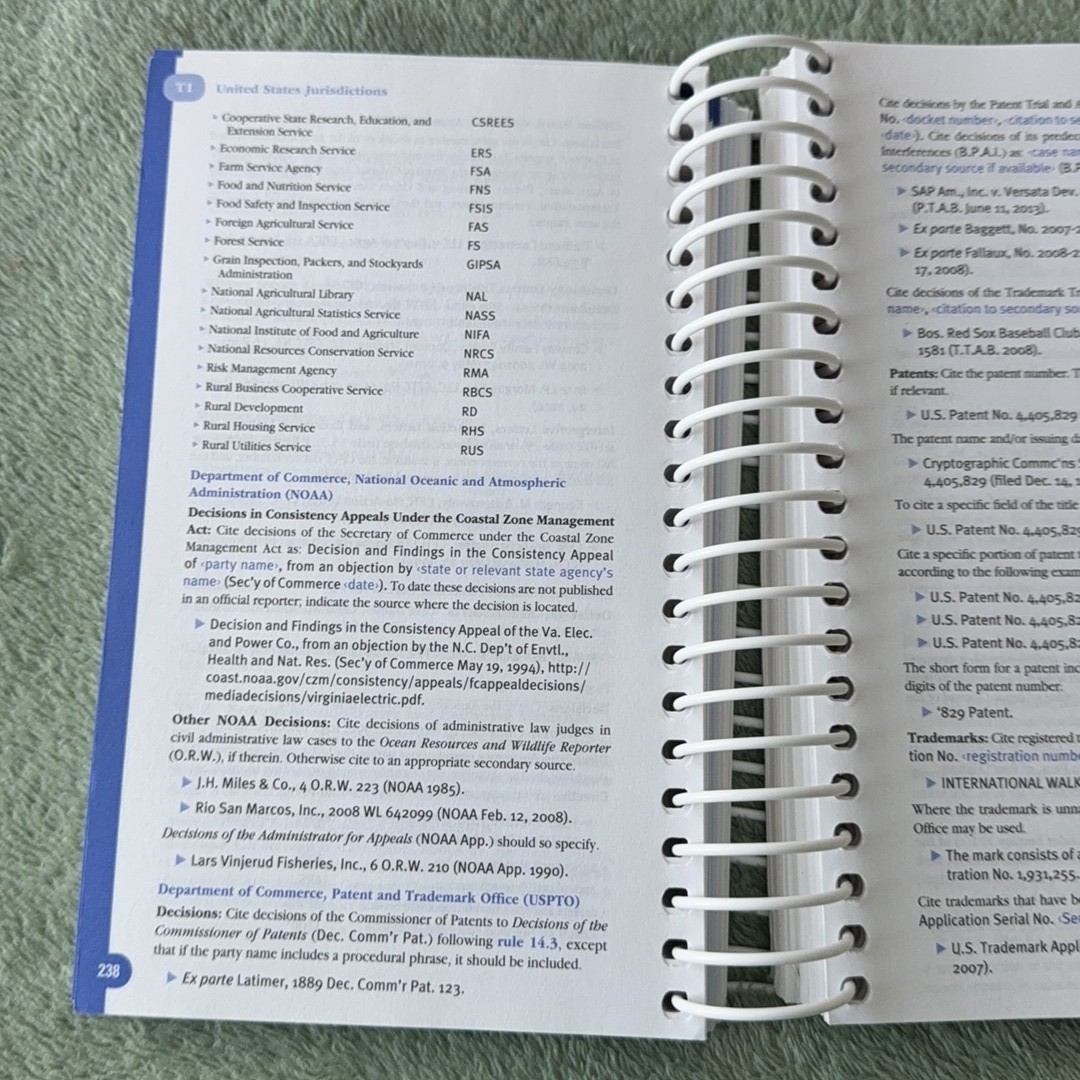 The Bluebook A Uniform System of Citation Twentieth Edition Spiral Bound