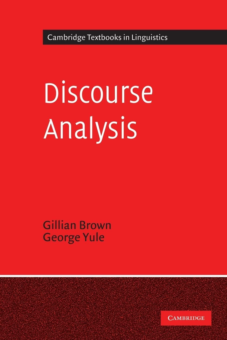 Discourse Analysis (Cambridge Textbooks in Linguistics) – paperback Brown, G…