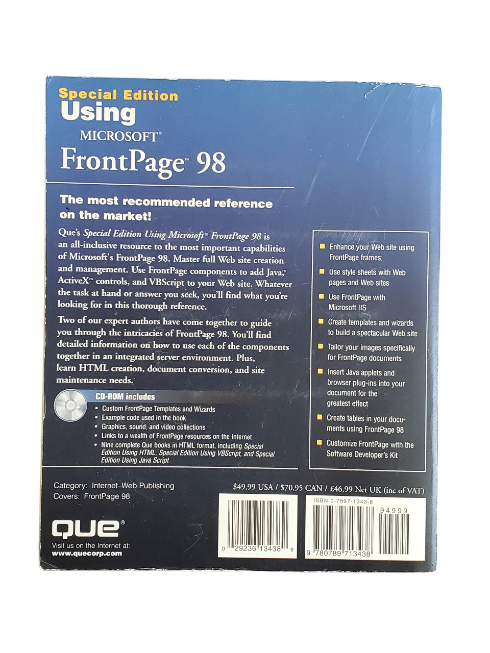 Using… Ser.: Using Microsoft Frontpage 98 by Neil Randall (1997, CD-ROM /…