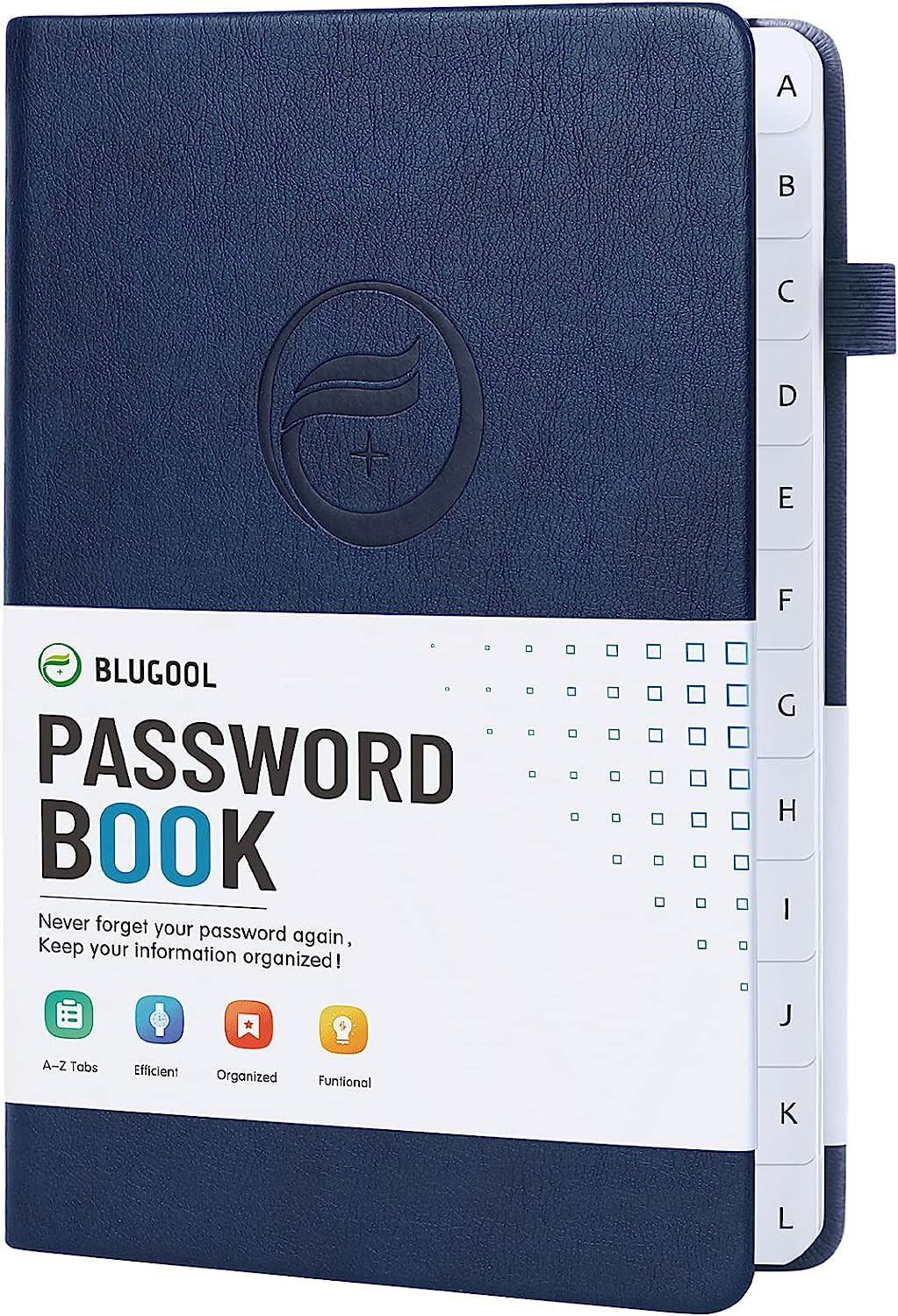 Password Book with Alphabetical Tabs, Hardcover Password Keeper, Password Notebo