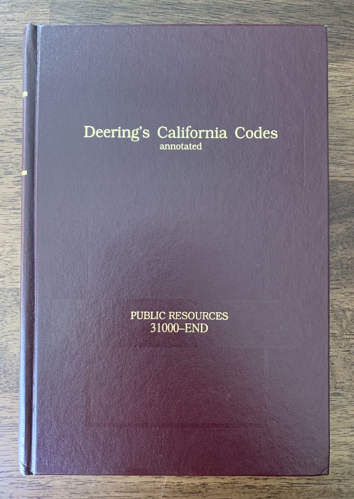 Deering’s California Codes Annotated Public Resources Lexis Nexis HB Law Book