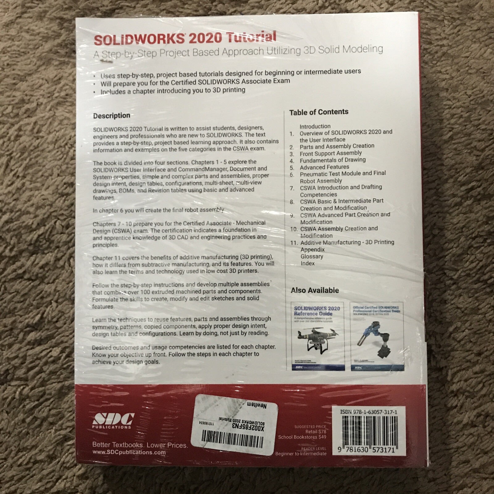 Solidworks 2020 Tutorial, by Planchard, David C., Brand New, Low Price