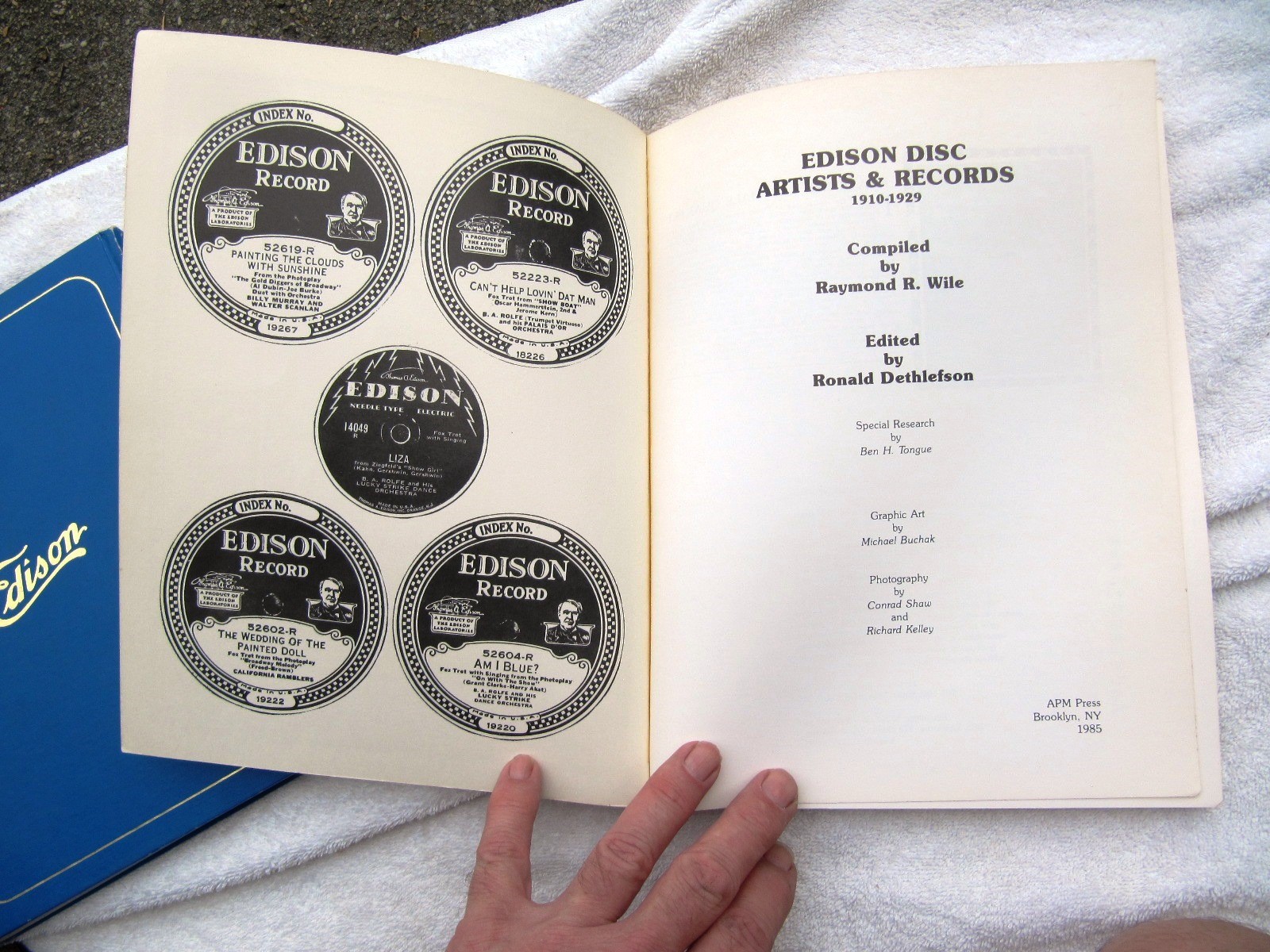 Ray WILE Dethlefson EDISON DIAMOND DISC RE-CREATIONS RECORDS & ARTISTS 1910 1929