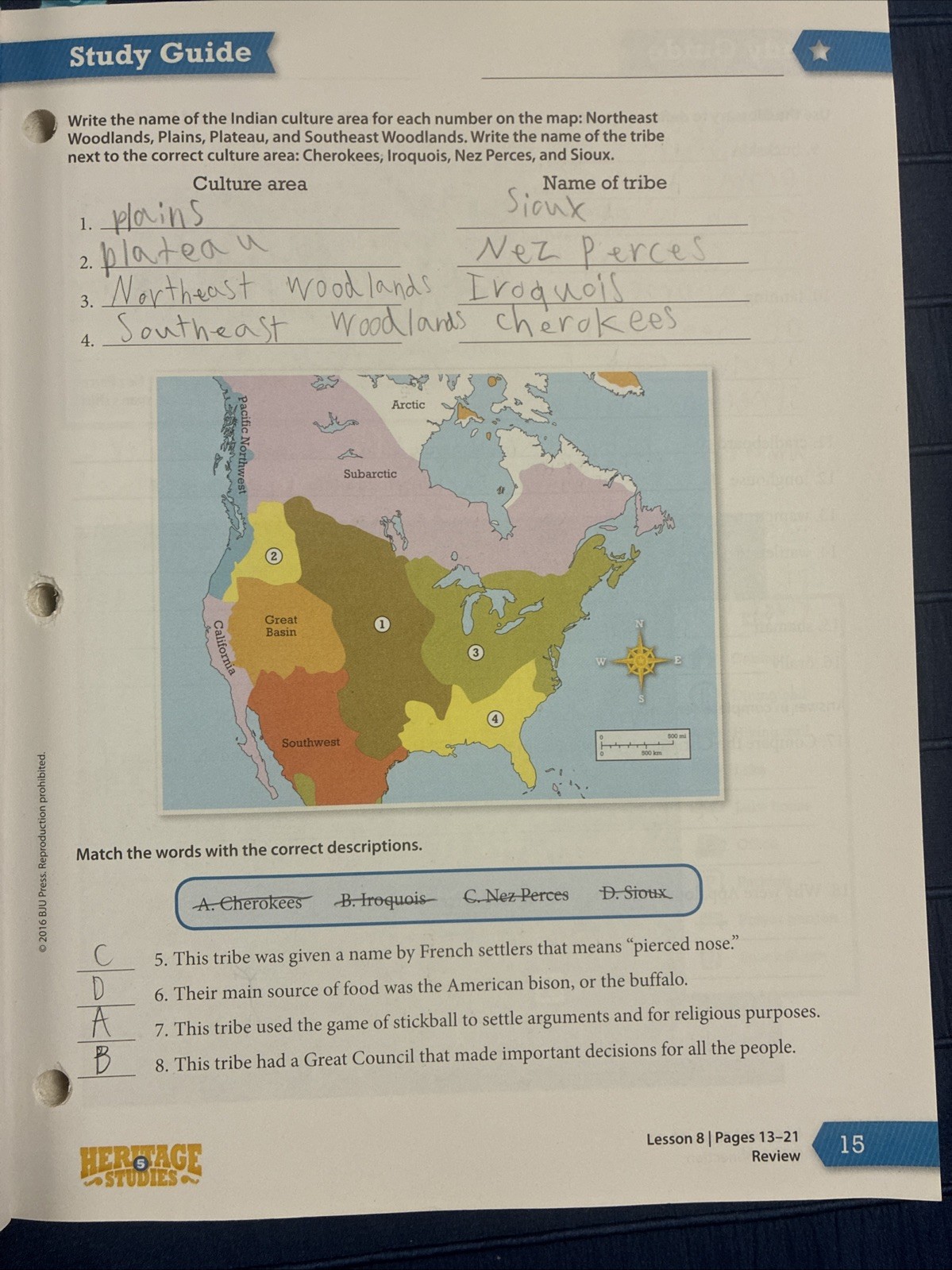 BJU Heritage Studies 5 Student Activities Manual – Activity Workbook 4th Ed Gr 5