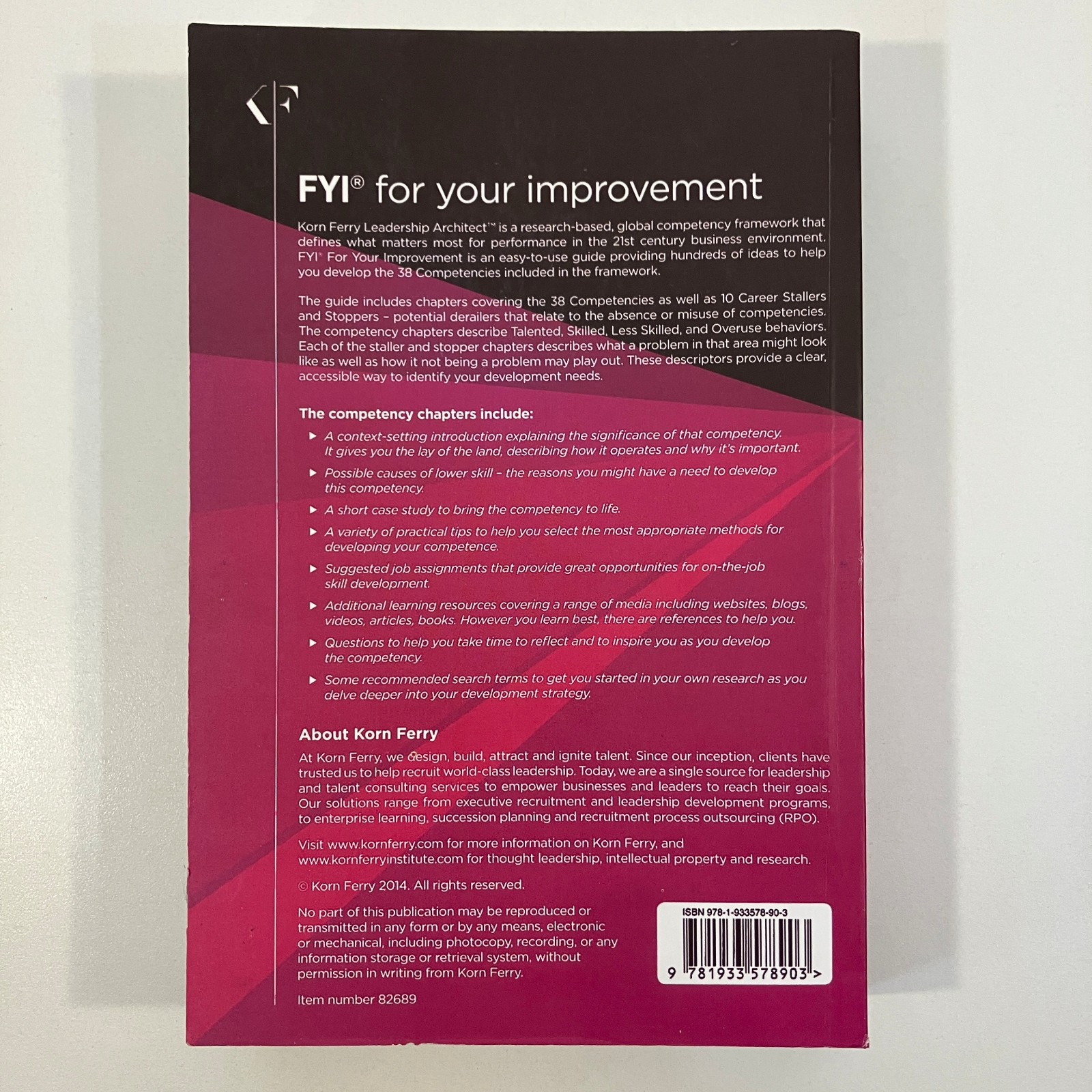 FYI For Your Improvement Competencies Development Guide by Korn Ferry 2014 TPB