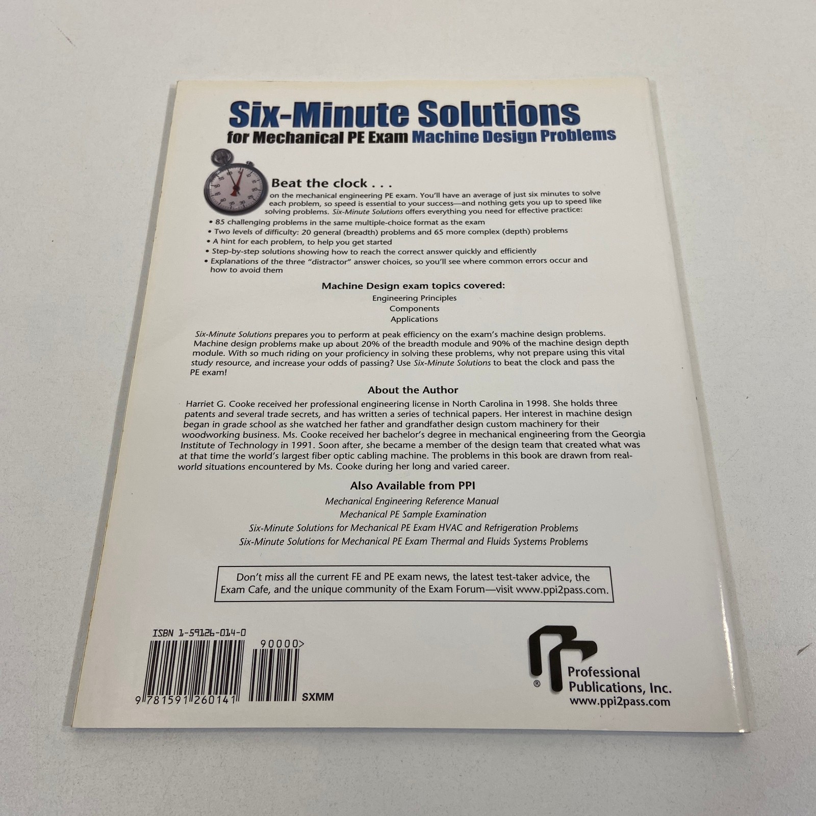 Six Minute Solutions for Mechanical PE Exam Machine Design Problems 2005 TPB
