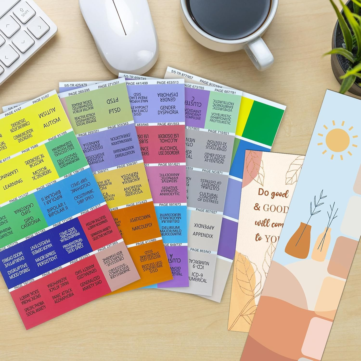 2022 New DSM-5-TR Index Tabs, Color-Coded and Laminated DSM-V TR Tabs, Including