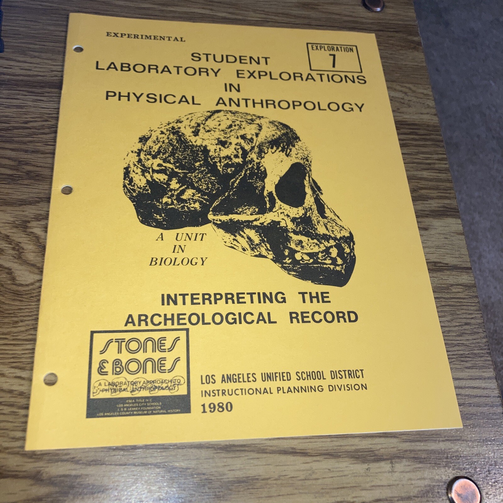 1980 LAUSD Student Laboratory Explorations in Physical Anthropology Booklet #7