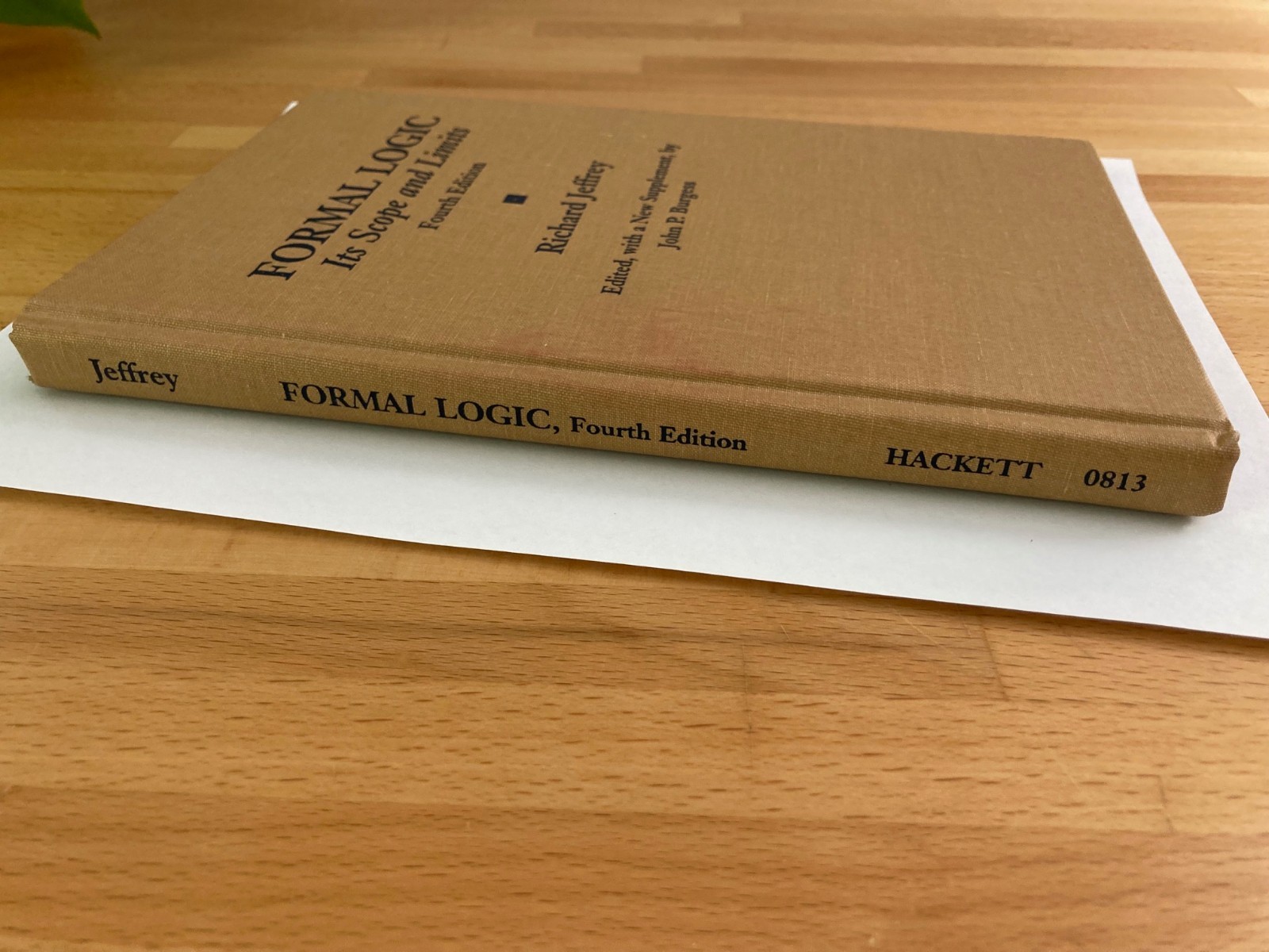 Formal Logic: Its Scope and Limits 4th Ed. Richard Jeffrey 2006 HB Good to VG