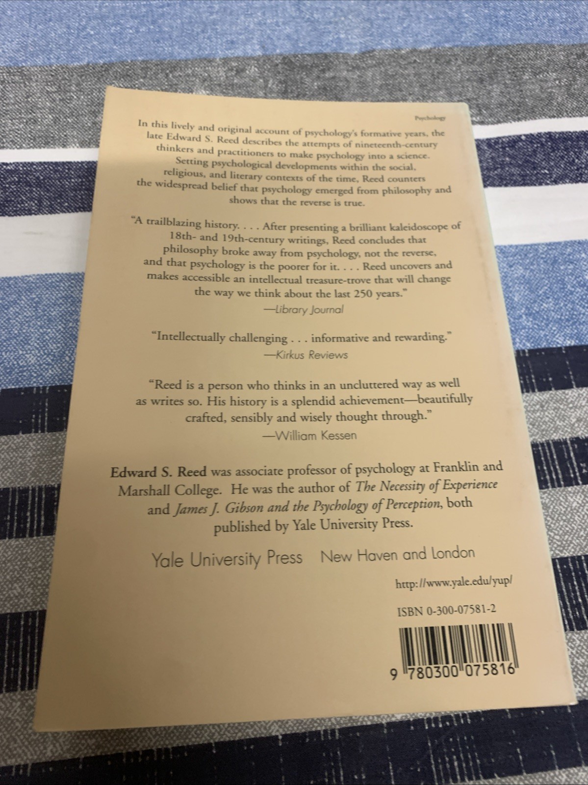 From Soul to Mind: The Emergence of Psychology, from Buch Yale University Press