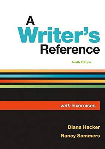 A Writer’s Reference with Exercises – Paperback By Hacker, Diana – GOOD