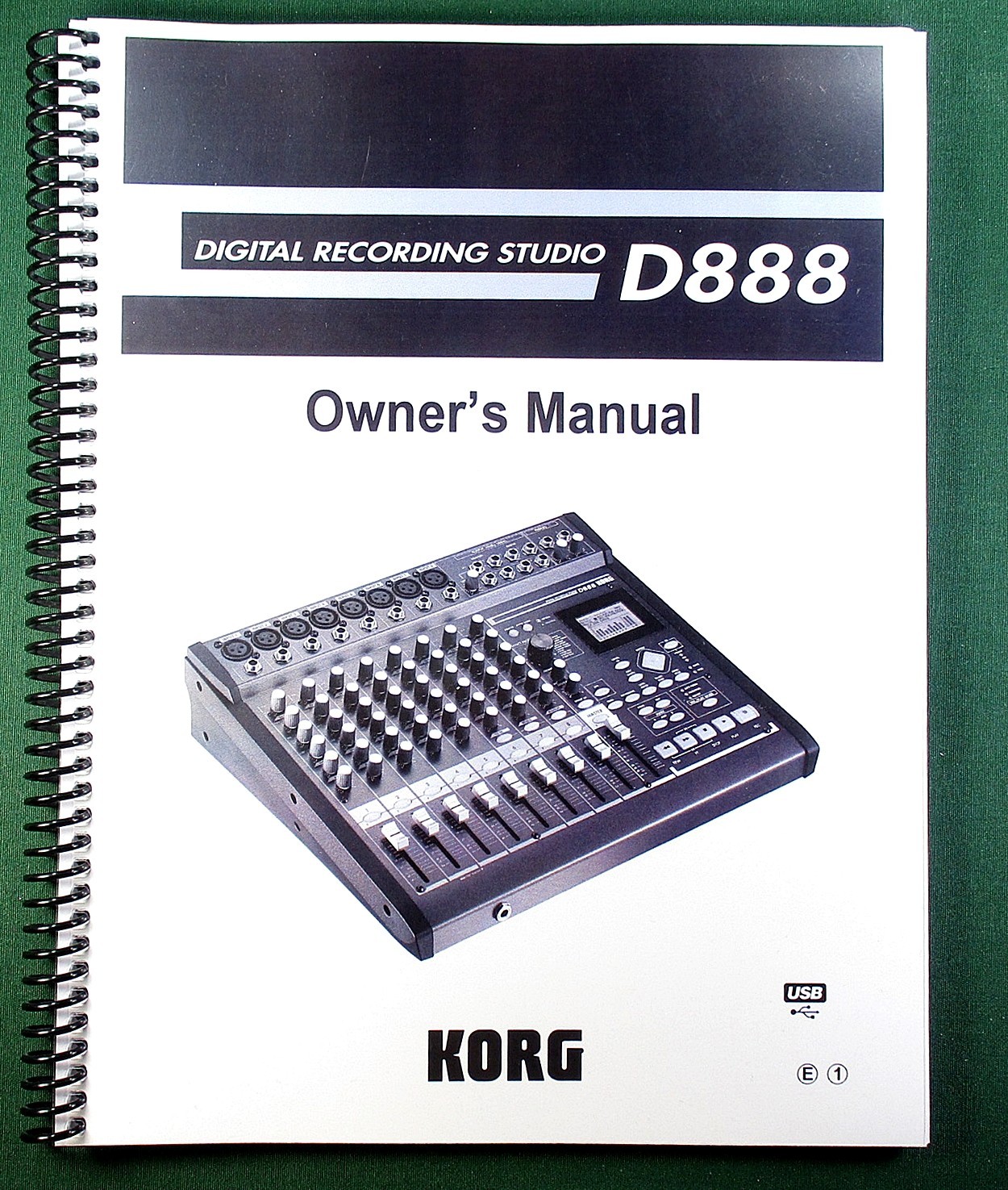 Korg D888 Instruction Manual: 52 Pages & Protective Covers!